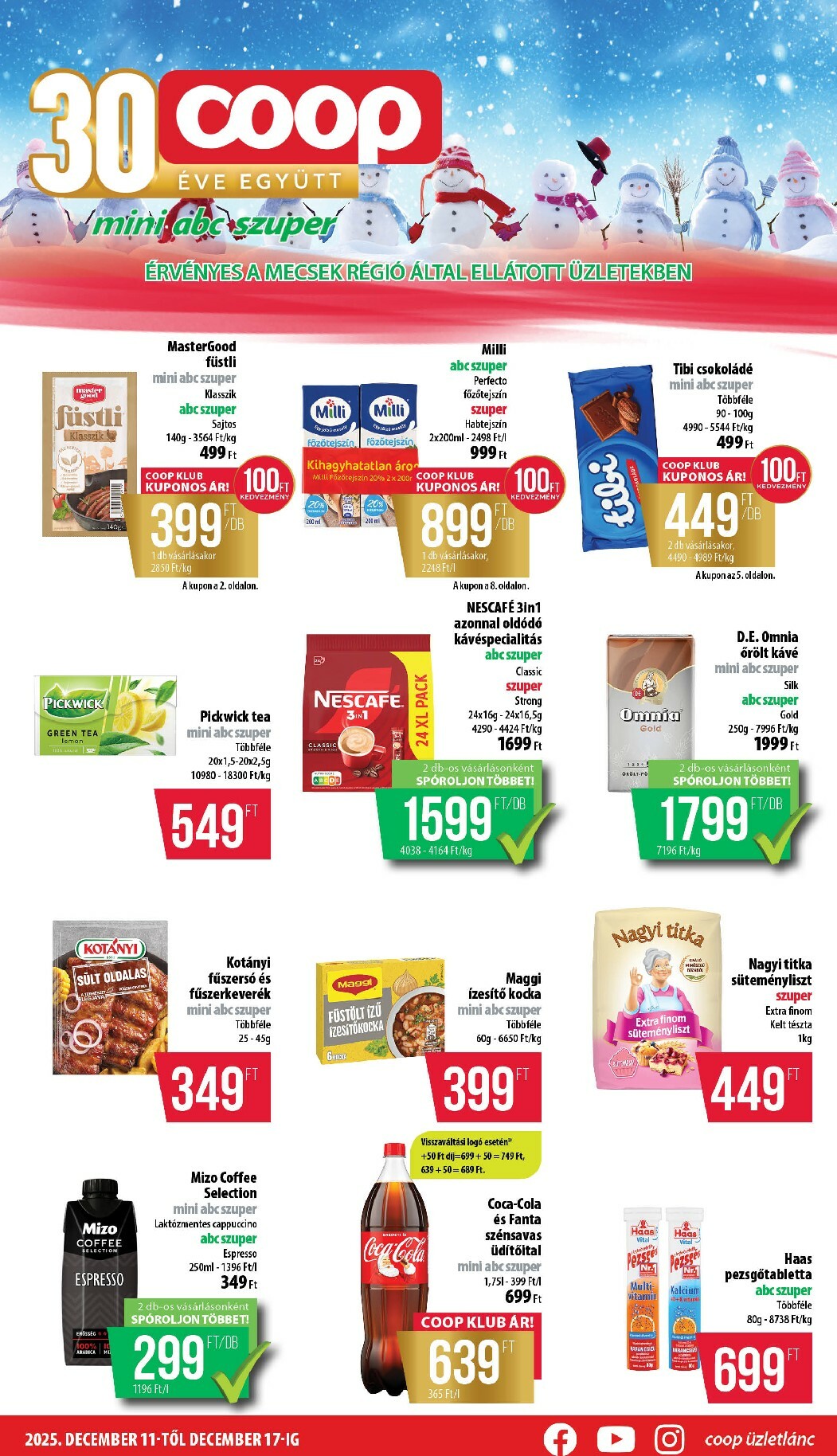coop - Coop - Mini Abc Szuper Mecsek akciós újság, érvényes 12.11. - 12.17.