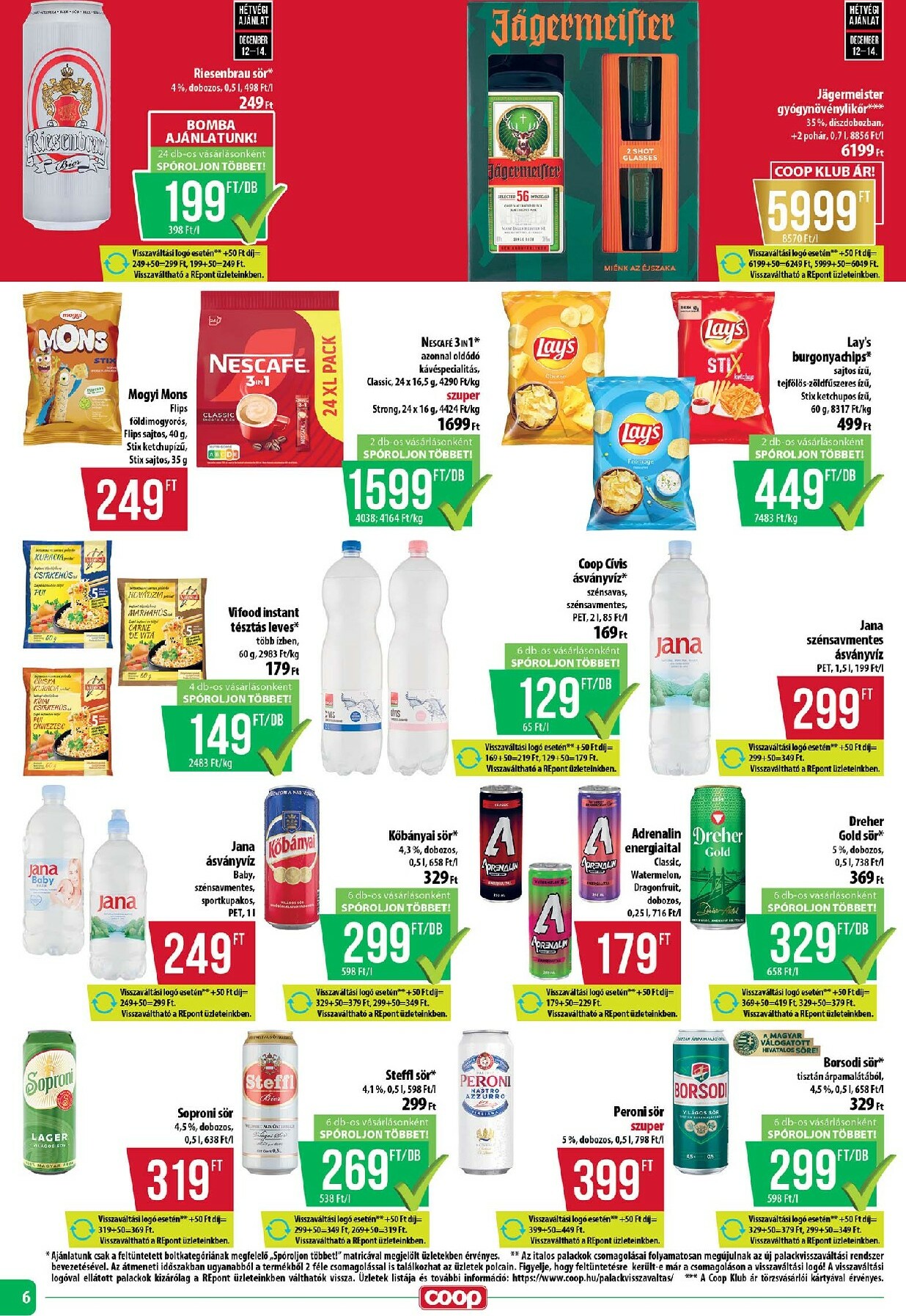 coop - Coop - Abc-Szuper Tisza akciós újság, érvényes 12.11. - 12.17. - page: 6
