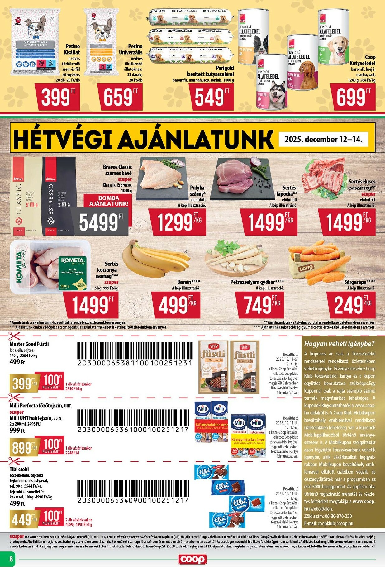 coop - Coop - Abc-Szuper Tisza akciós újság, érvényes 12.11. - 12.17. - page: 8