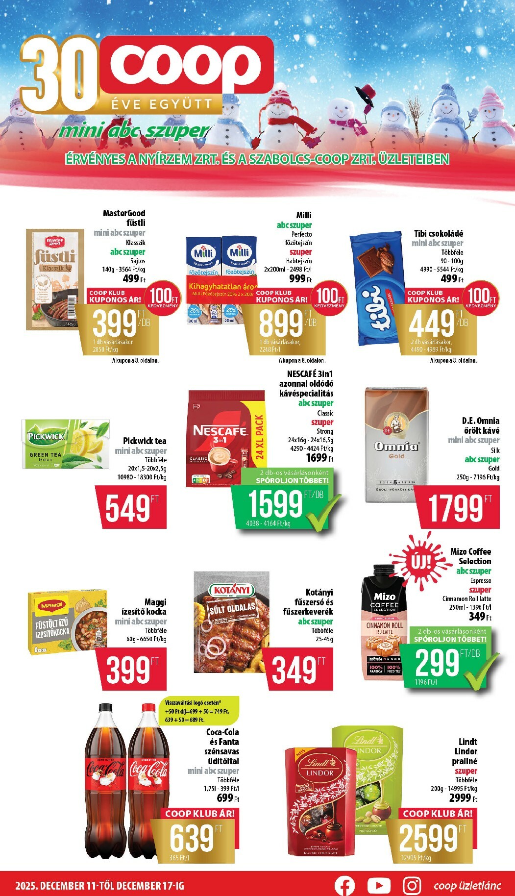 coop - Coop - Mini Abc Szuper Nyírzem/Szabolcs akciós újság, érvényes 12.11. - 12.17.