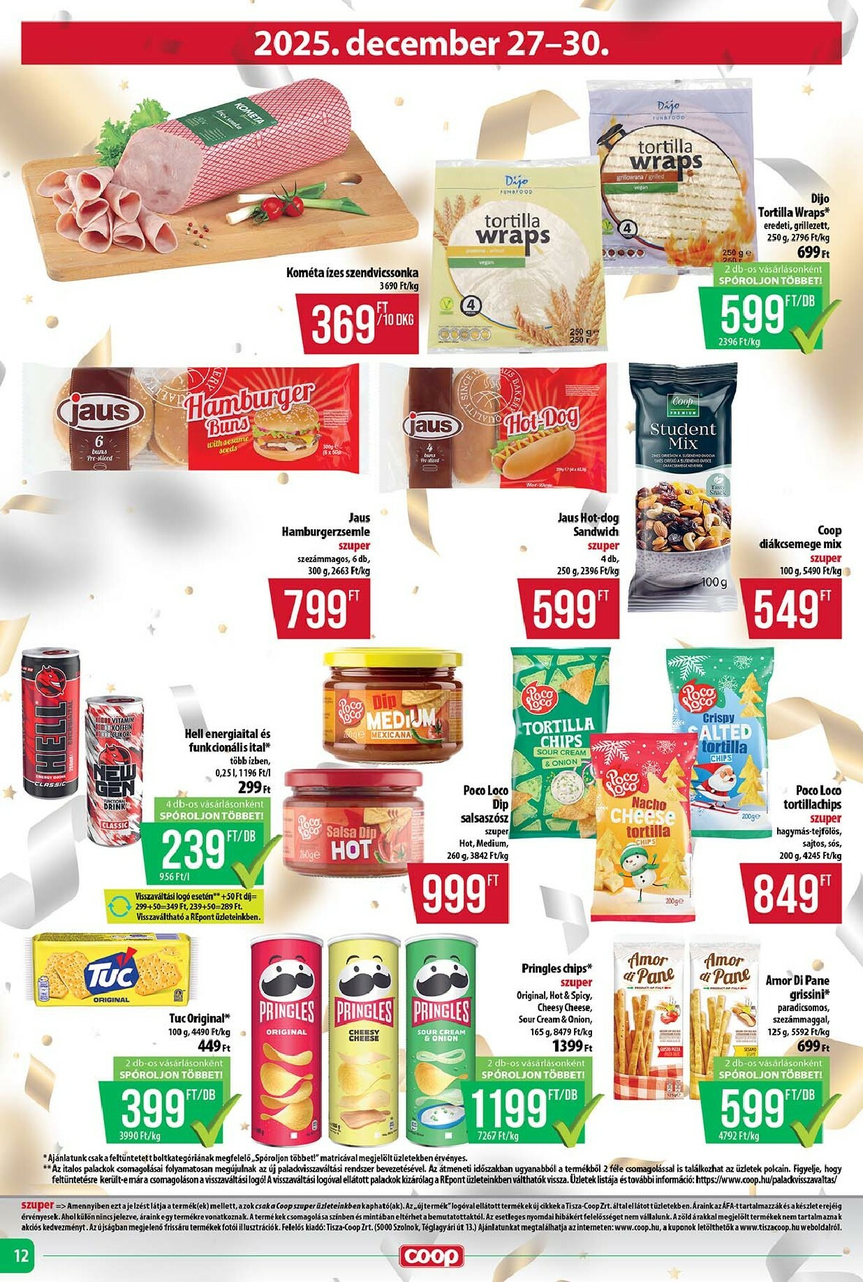coop - Coop - Tisza Abc-Szuper akciós újság, érvényes 12.18. - 12.23. - page: 12