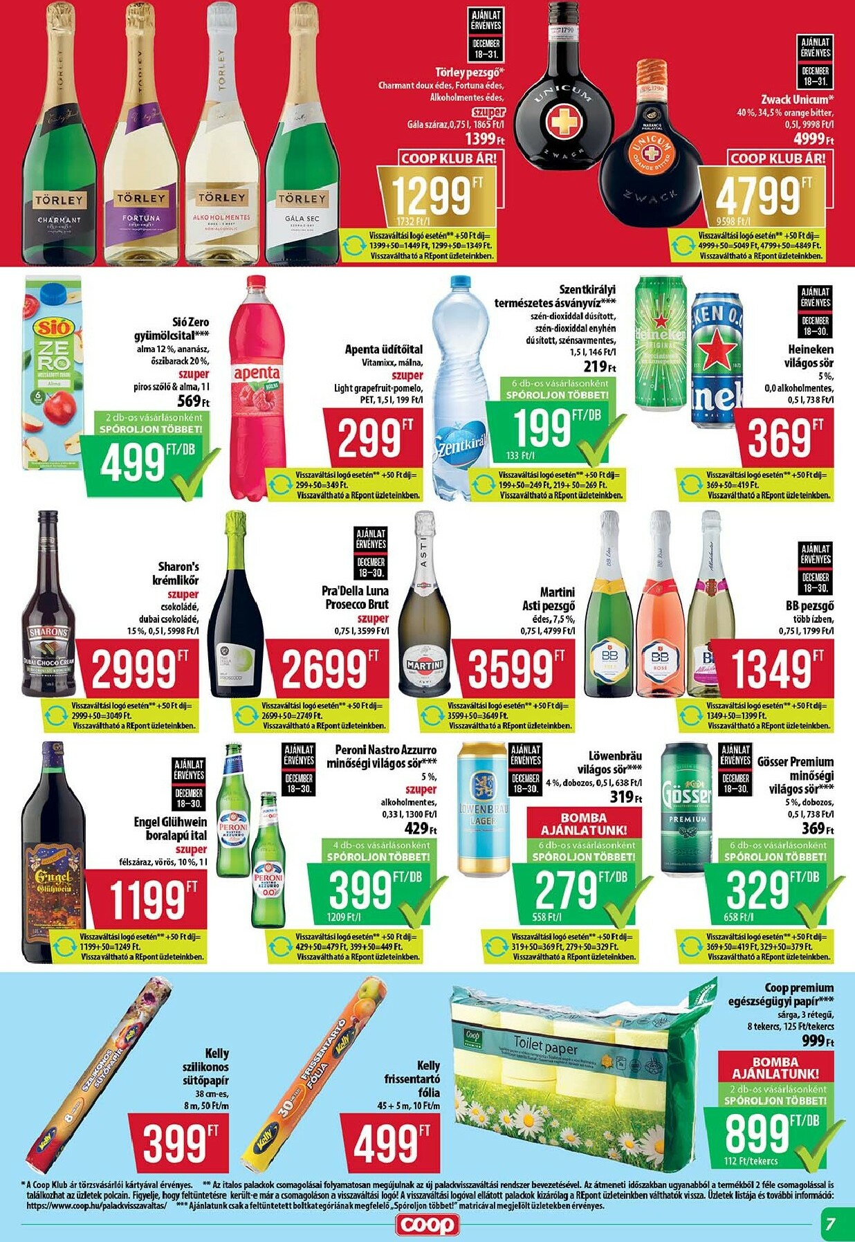coop - Coop - Tisza Abc-Szuper akciós újság, érvényes 12.18. - 12.23. - page: 7