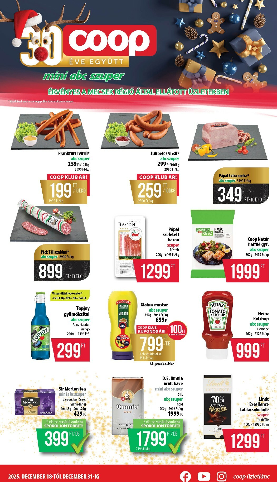 coop - Coop - Mini Abc Szuper Mecsek akciós újság, érvényes 12.18. - 12.31.