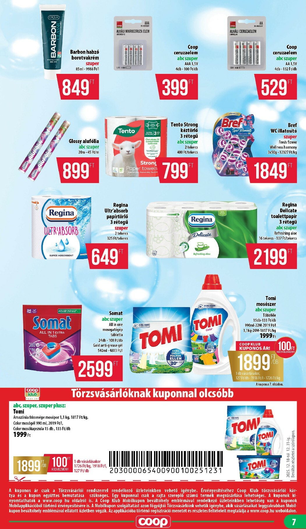coop - Coop - Mini Abc Szuper Nyírzem/Szabolcs akciós újság, érvényes 12.18. - 12.31. - page: 7