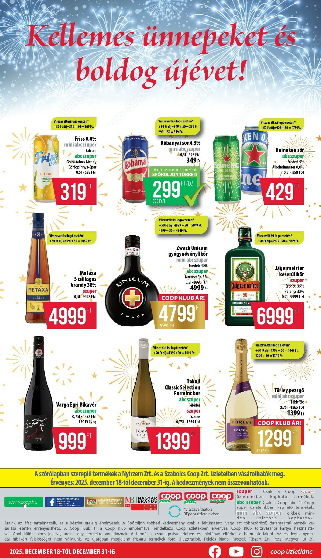 coop - Coop - Mini Abc Szuper Nyírzem/Szabolcs akciós újság, érvényes 12.18. - 12.31. - page: 8