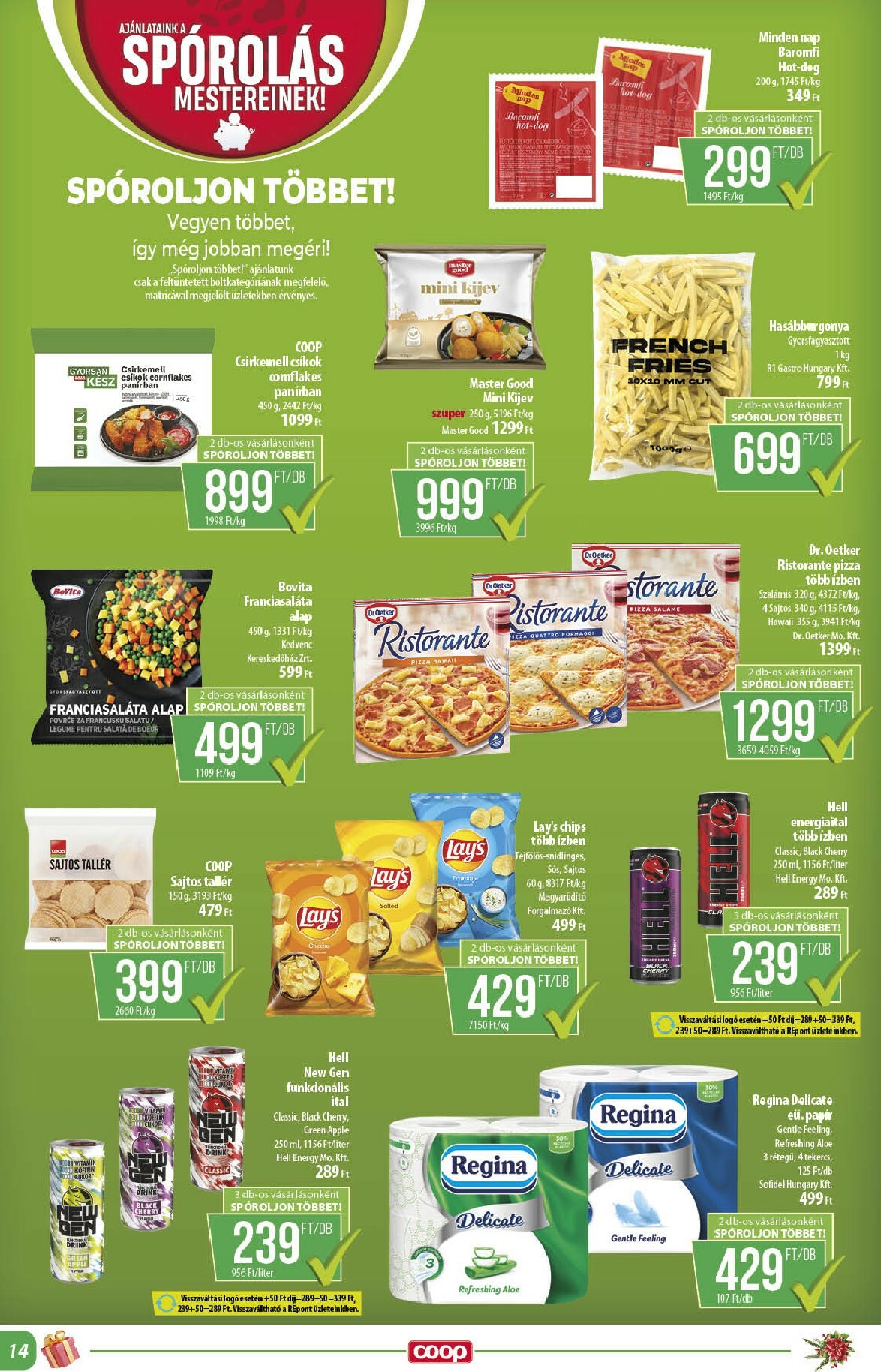 coop - Coop - Alföld Abc-Szuper akciós újság, érvényes 12.18. - 12.31. - page: 14
