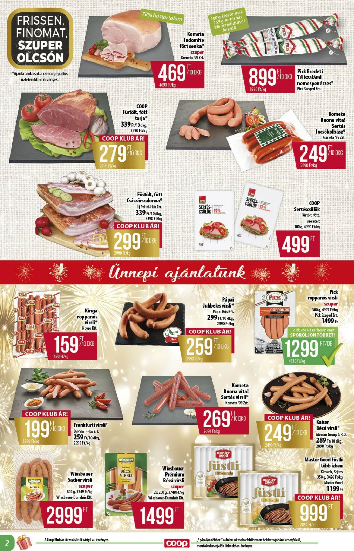 coop - Coop - Alföld Abc-Szuper akciós újság, érvényes 12.18. - 12.31. - page: 2