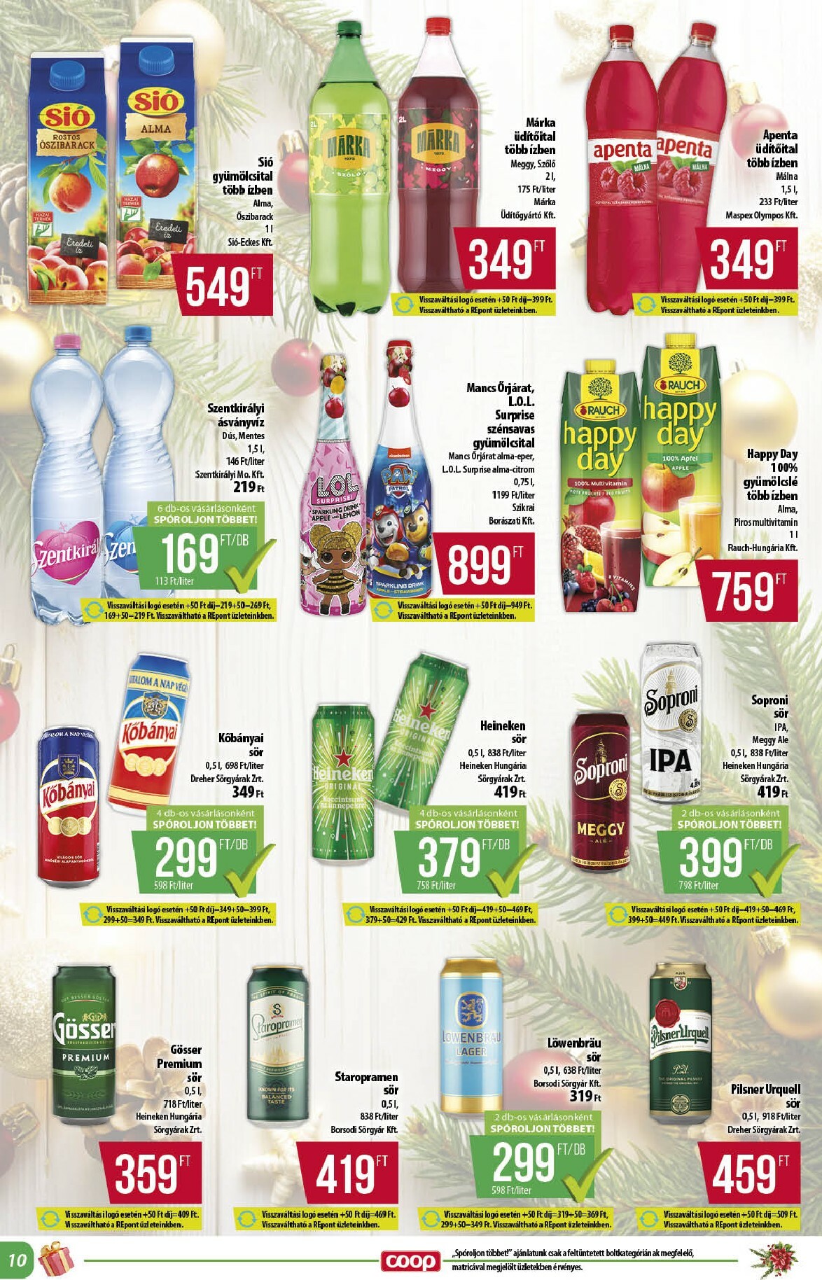coop - Coop - Alföld Abc-Szuper akciós újság, érvényes 12.18. - 12.31. - page: 10