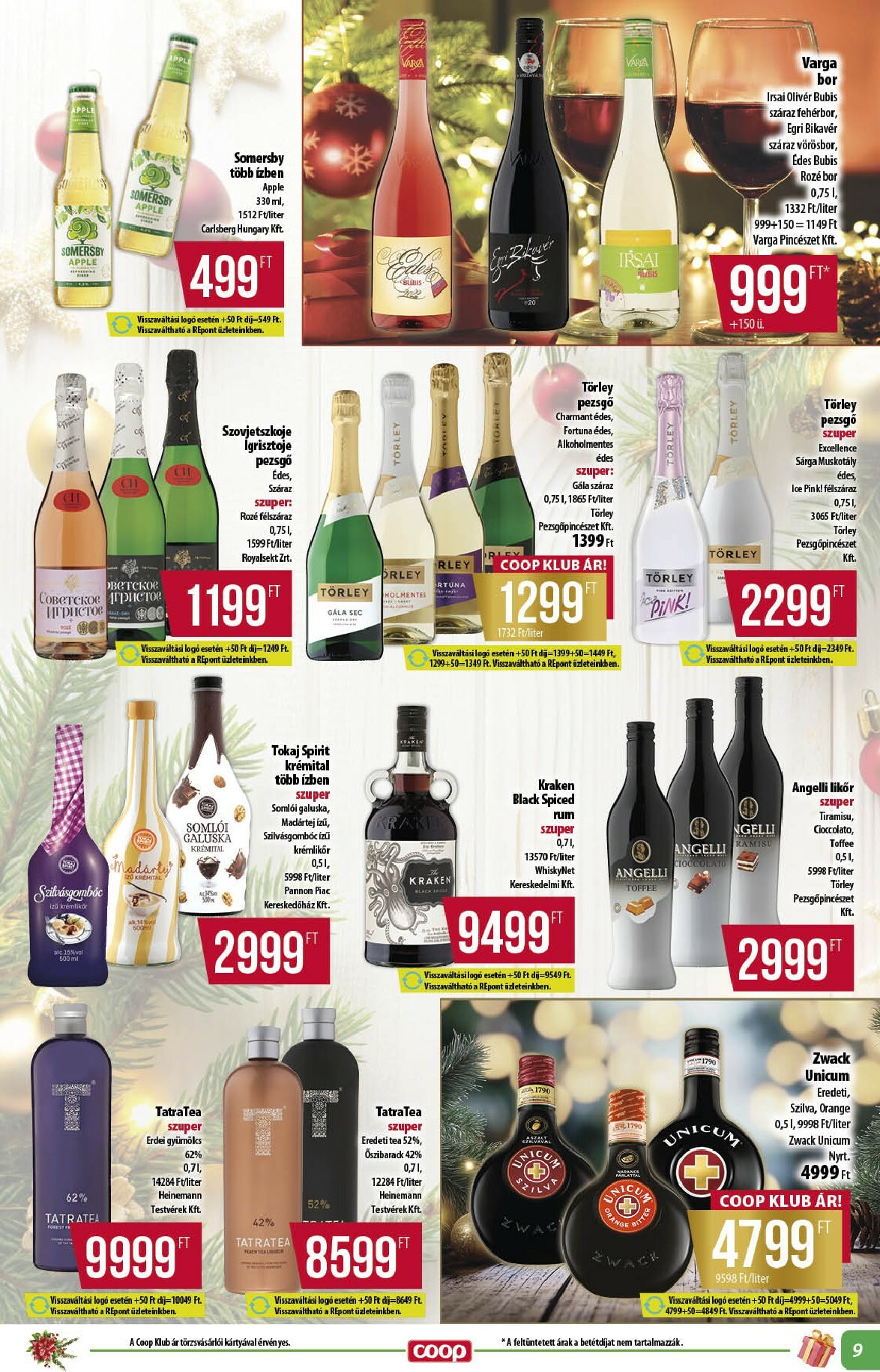 coop - Coop - Alföld Abc-Szuper akciós újság, érvényes 12.18. - 12.31. - page: 9