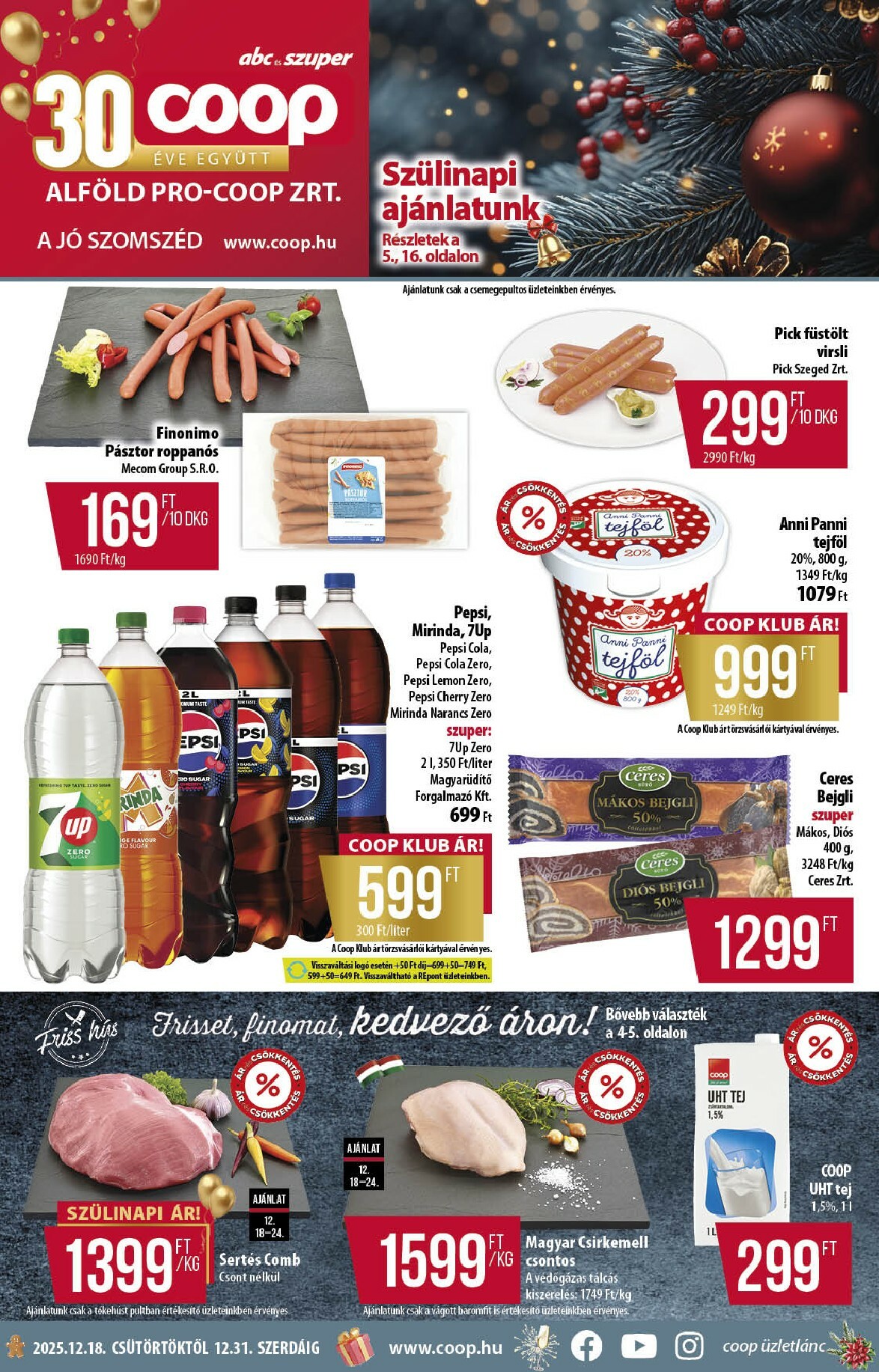coop - Coop - Alföld Abc-Szuper akciós újság, érvényes 12.18. - 12.31.