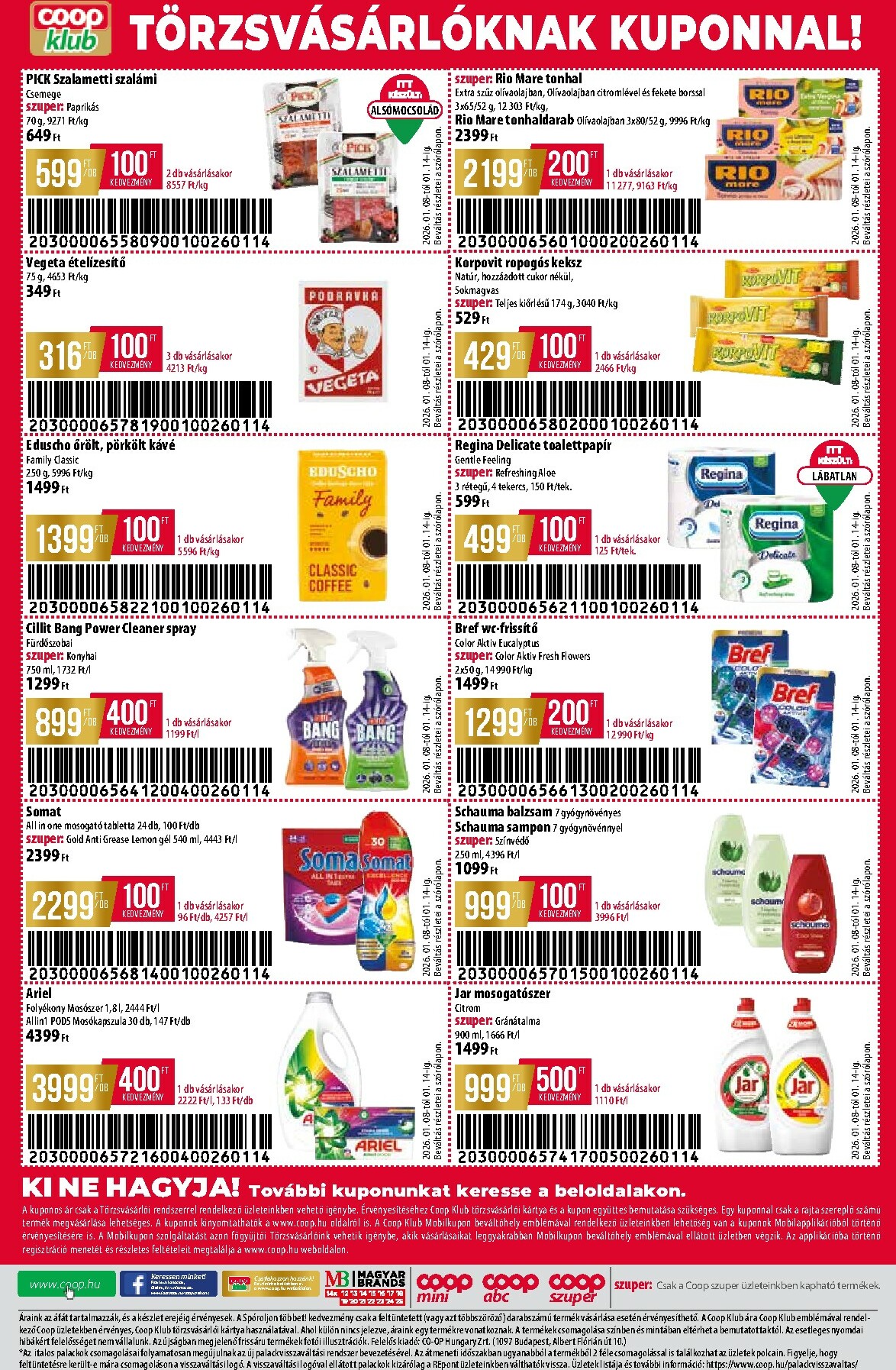 coop - Coop - Abc Szuper Észak-Kelet akciós újság, érvényes 01.08. - 01.14. - page: 8