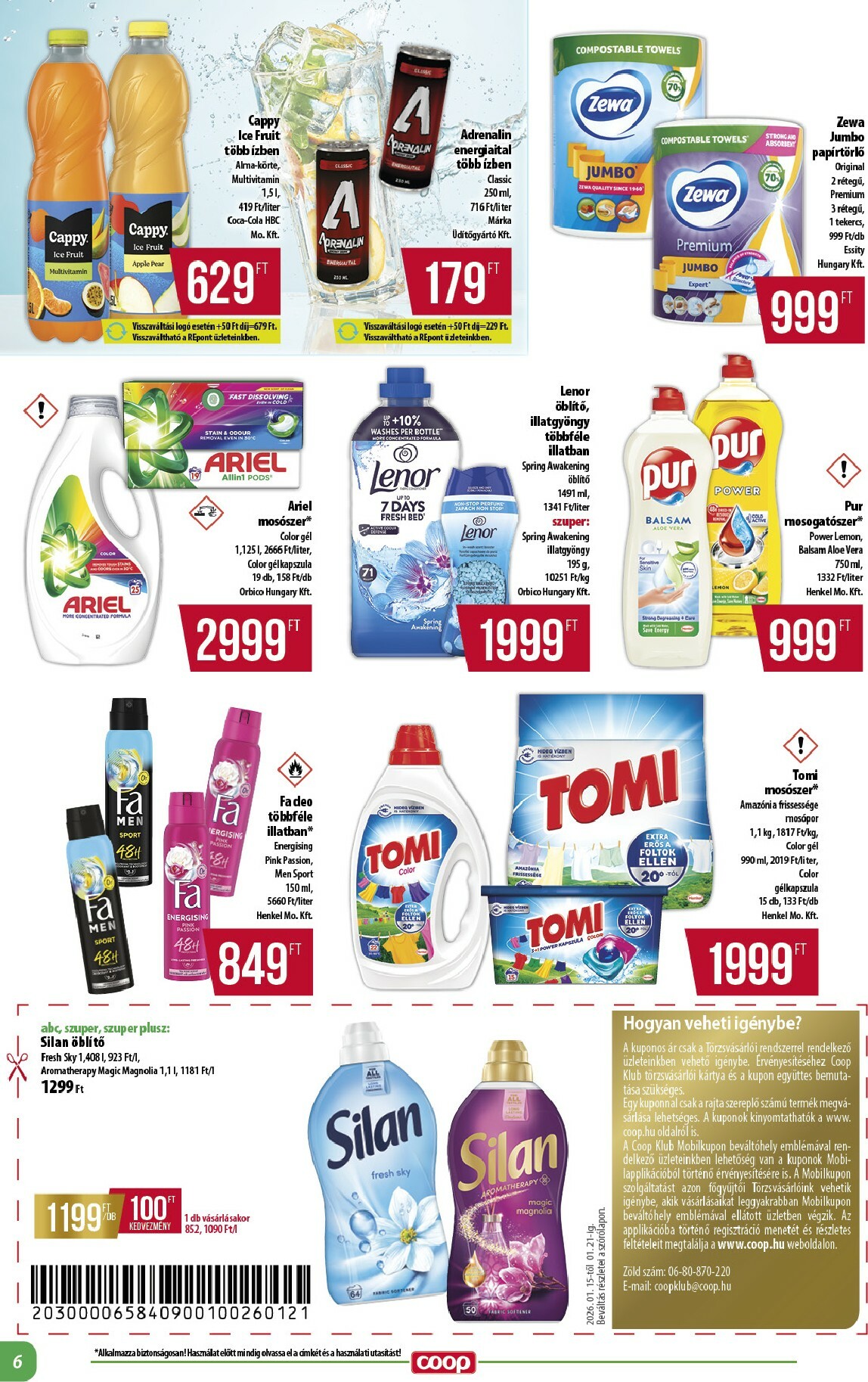 coop - Coop - Alföld akciós újság, érvényes 01.15. - 01.21. - page: 6