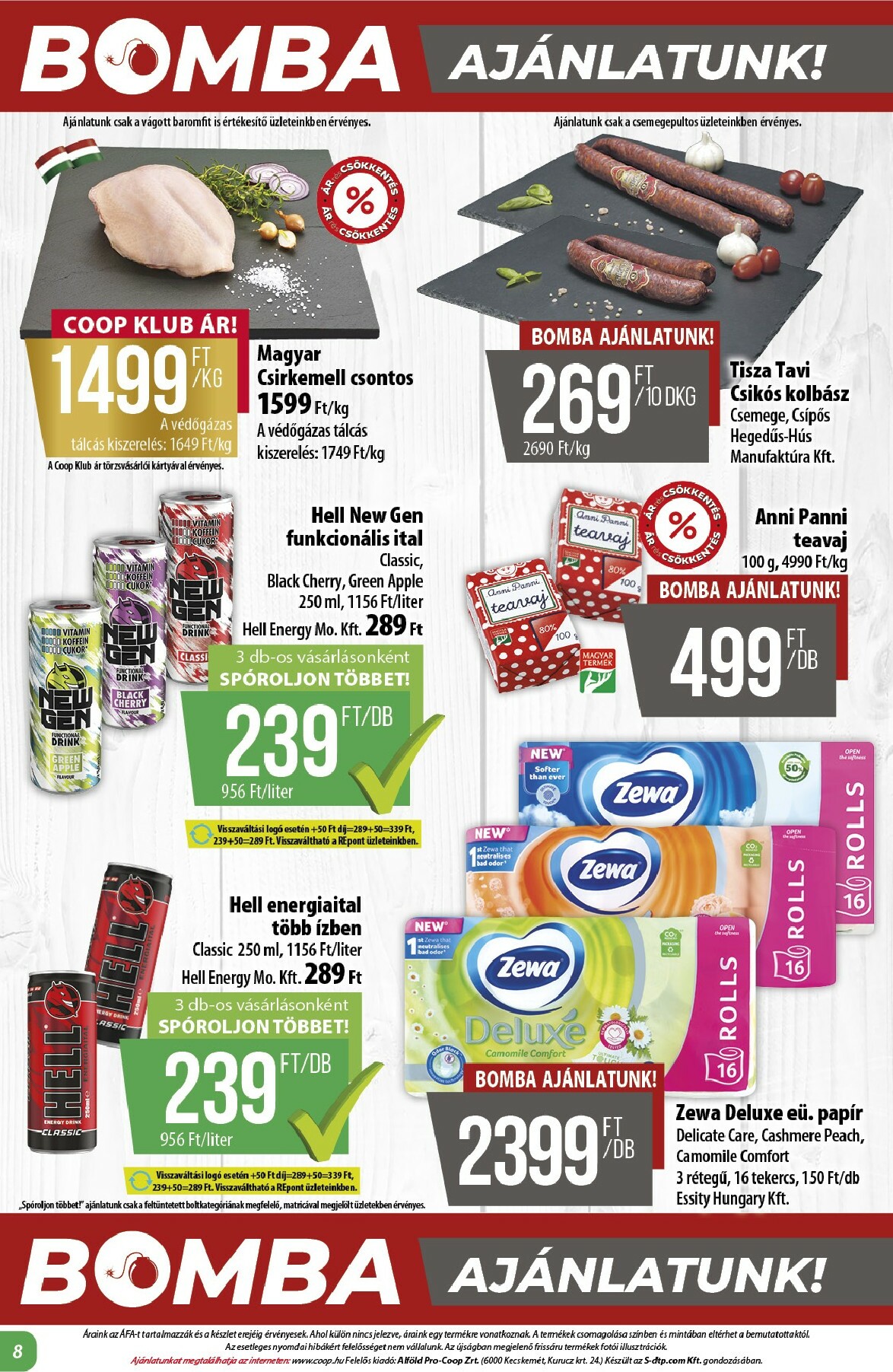 coop - Coop - Alföld akciós újság, érvényes 01.15. - 01.21. - page: 8