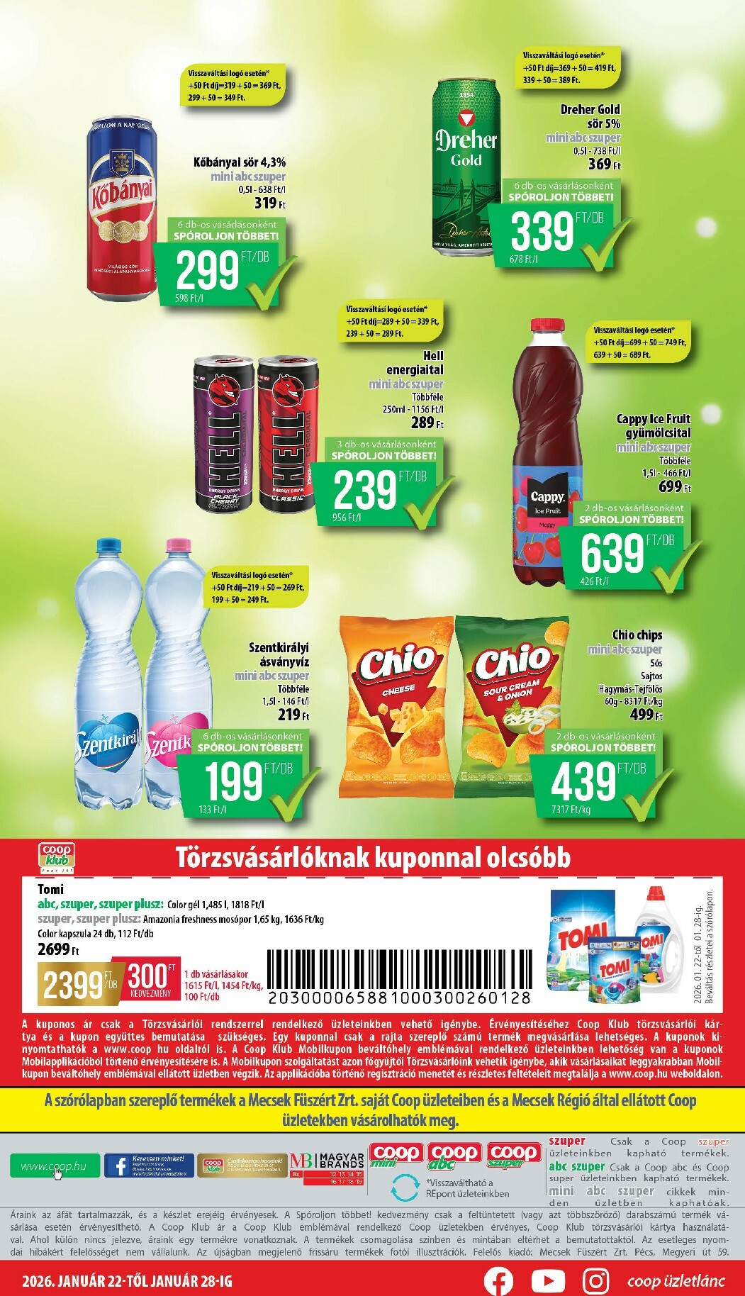 coop - Coop - Mecsek akciós újság, érvényes 01.22. - 01.28. - page: 8