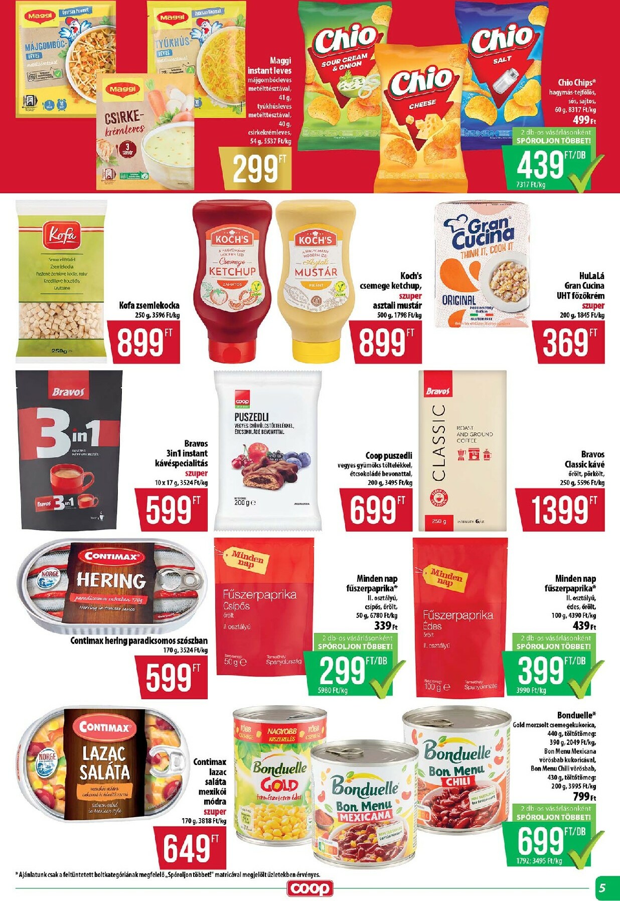 coop - Coop - Tisza - Abc-Szuper akciós újság, érvényes 01.22. - 01.28. - page: 5