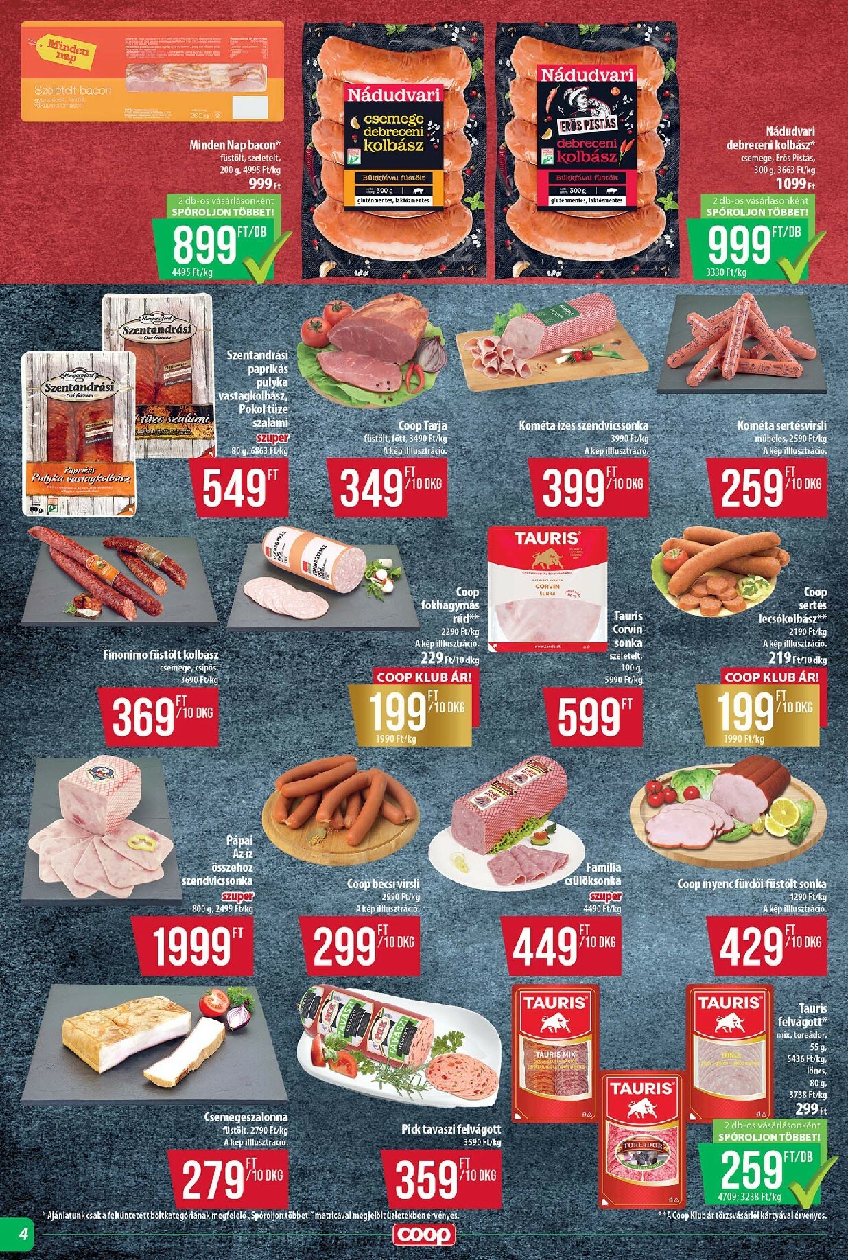 coop - Coop - Tisza - Abc-Szuper akciós újság, érvényes 01.22. - 01.28. - page: 4