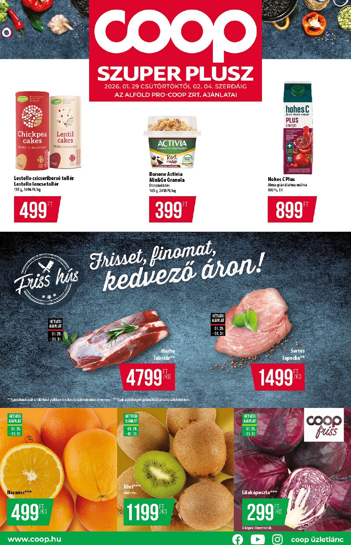 coop - Coop - Szuper Plusz Alföld akciós újság, érvényes 01.29. - 02.04.