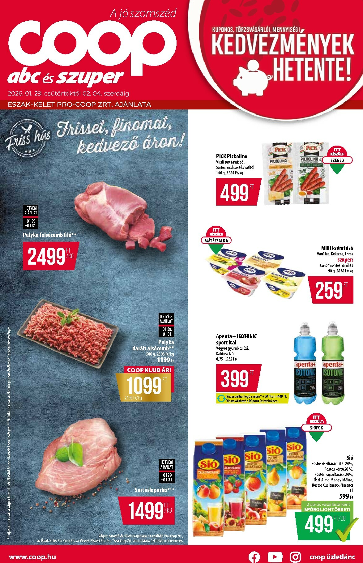 coop - Coop - Abc Szuper Észak-Kelet akciós újság, érvényes 01.29. - 02.04.