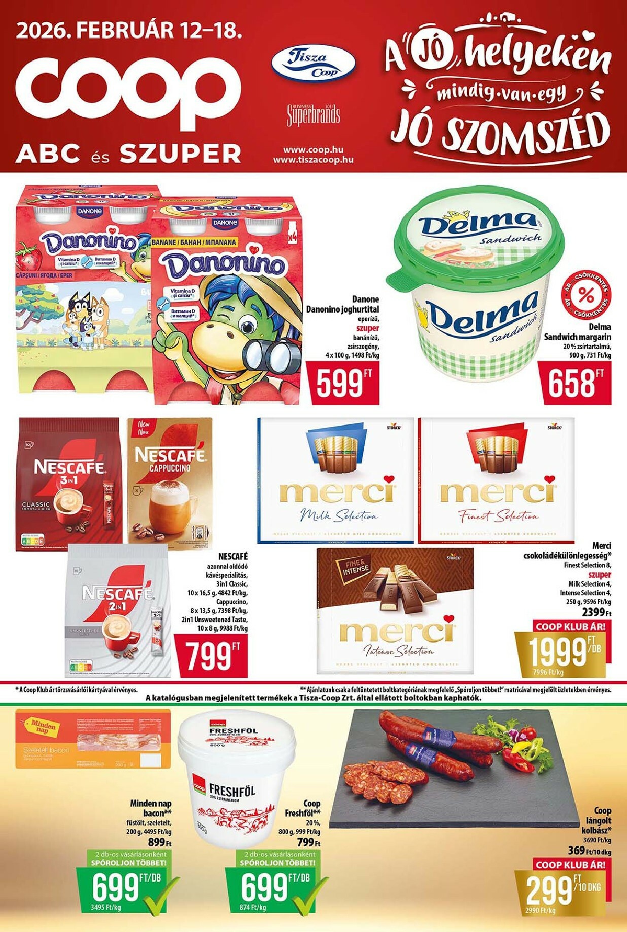 coop - Coop - Tisza - Abc-Szuper akciós újság, érvényes 2026.02.12. - 2026.02.18.
