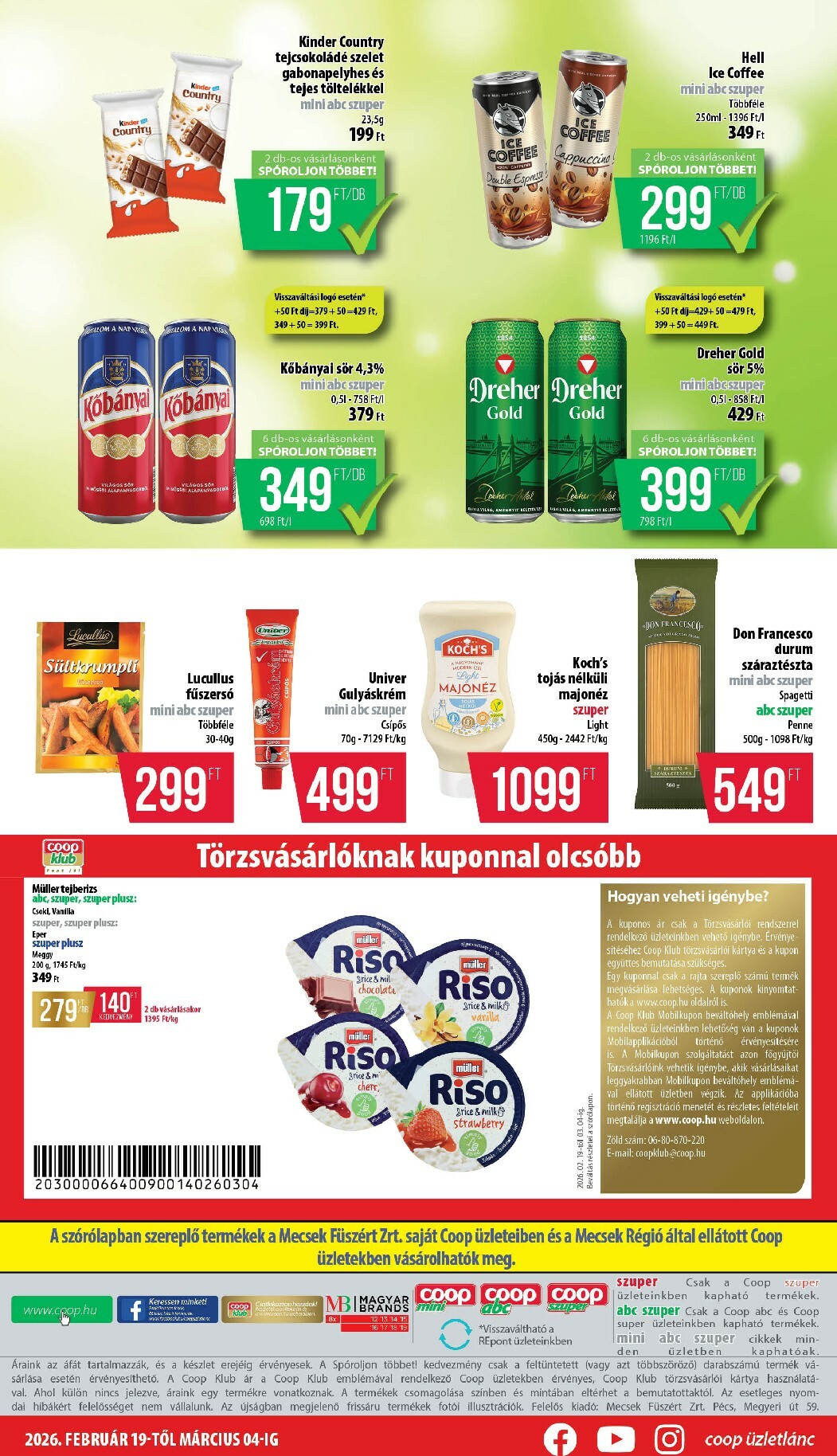 coop - Coop - Mini Abc Szuper Mecsek akciós újság, érvényes 2026.02.19. - 2026.03.04. - page: 8
