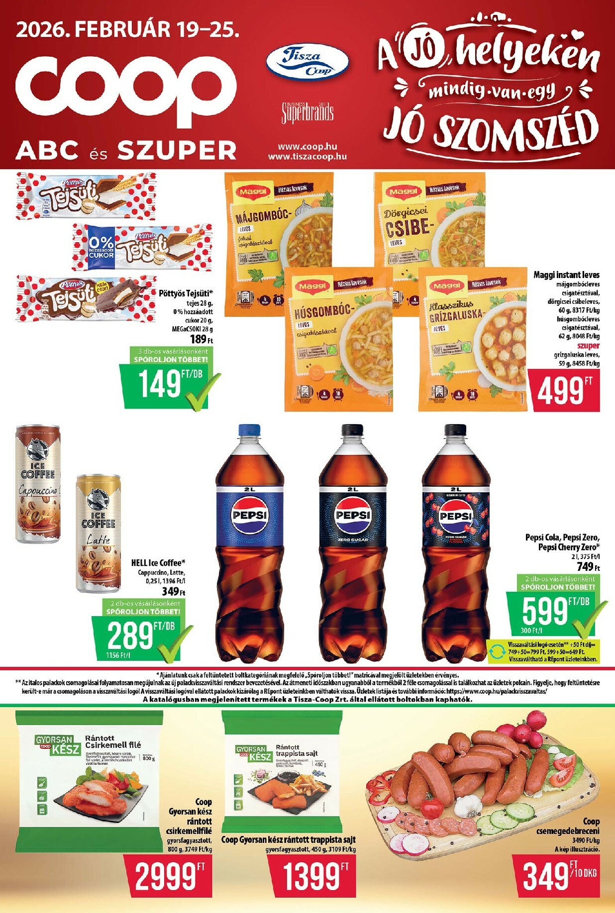 coop - Coop - Abc Szuper Tisza akciós újság, érvényes 2026.02.19. - 2026.02.25. - page: 1