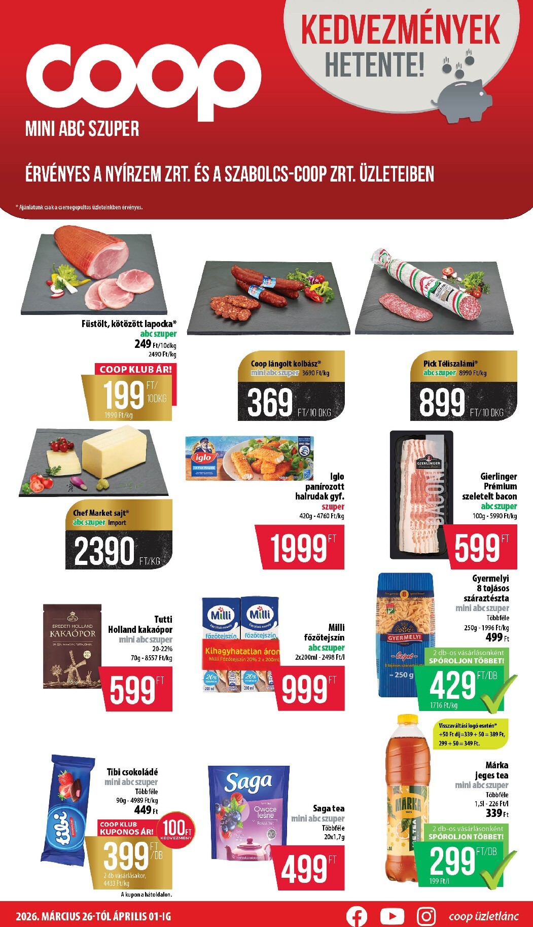 coop - Coop - Nyírzem/Szabolcs Coop akciós újság, érvényes 2026.03.26. - 2026.04.01.