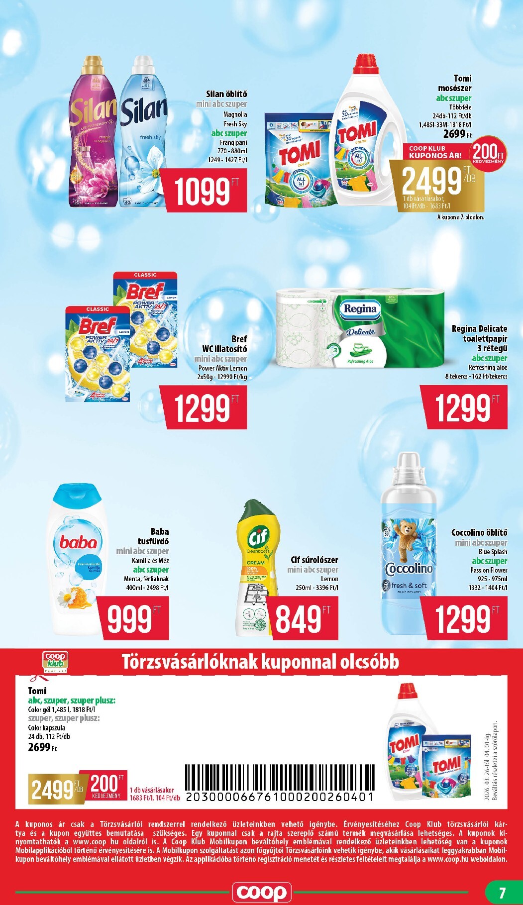 coop - Coop - Nyírzem/Szabolcs Coop akciós újság, érvényes 2026.03.26. - 2026.04.01. - page: 7