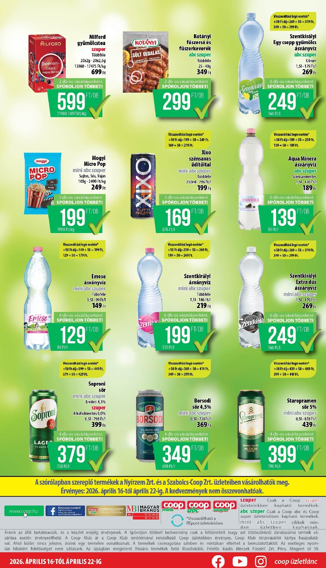 coop - Aktuális Coop - Nyírzem/Szabolcs Coop szórólap érvényes csütörtöktől 2026.04.16.-től szerdától 2026.04.22.-ig - page: 8