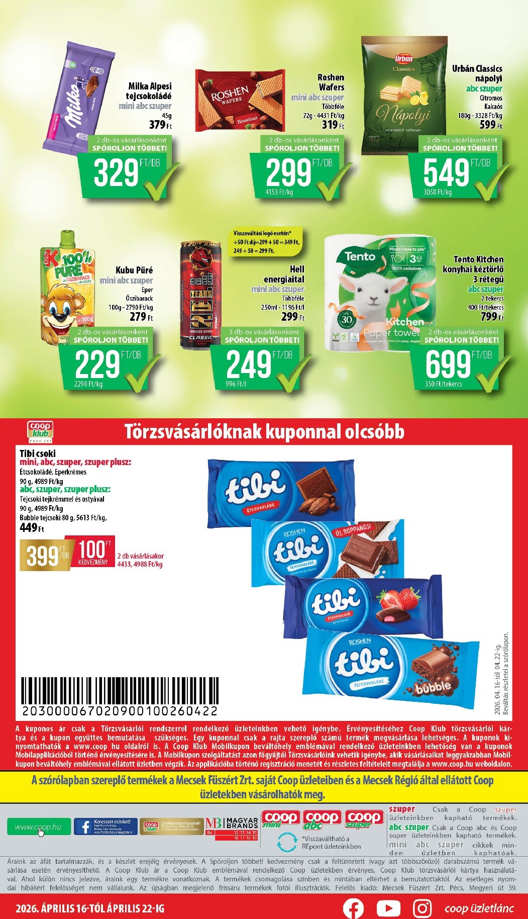 coop - Aktuális Coop - Mecsek szórólap érvényes csütörtöktől 2026.04.16.-től szerdától 2026.04.22.-ig - page: 8