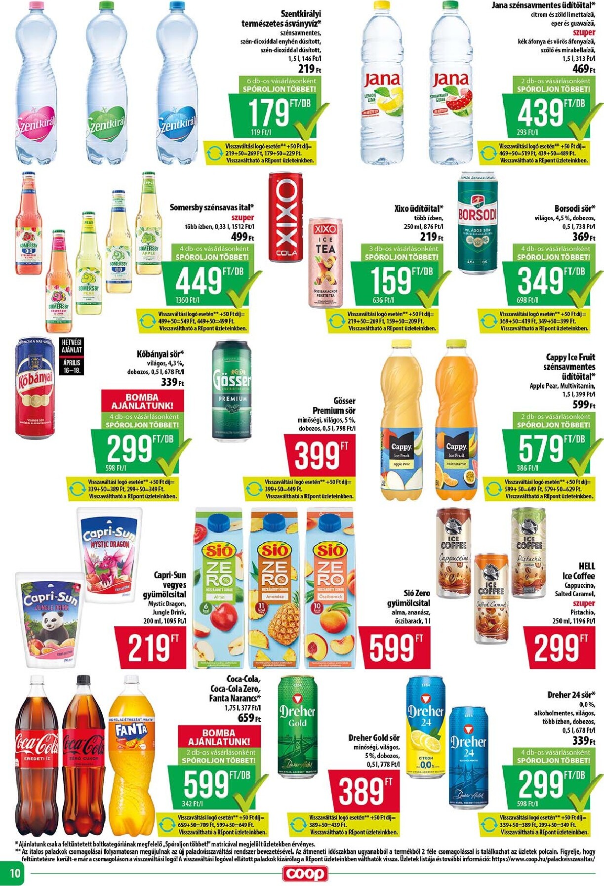 coop - Aktuális Coop - Tisza - Abc-Szuper szórólap érvényes csütörtöktől 2026.04.16.-től szerdától 2026.04.22.-ig - page: 10