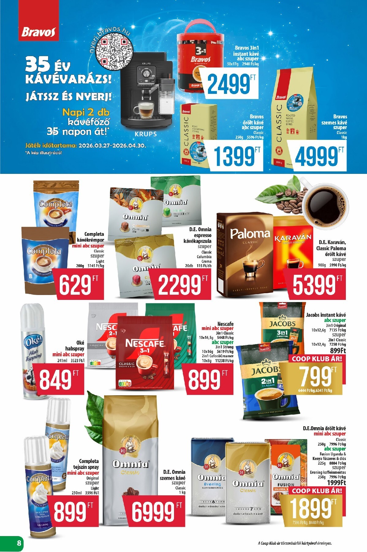 coop - A jövőbeli Coop - Észak-Kelet akciós újság csütörtöktől 2026.04.23.-tól szerdától 2026.04.29.-ig érvényes. - page: 8