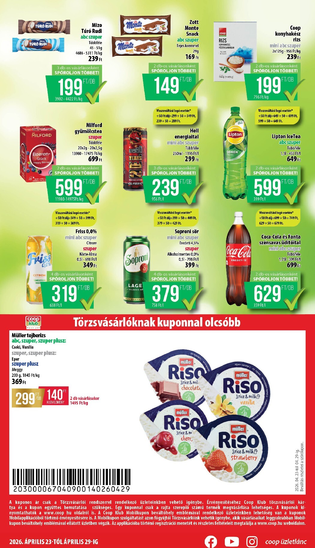 coop - A jövőbeli Coop - Nyírzem/Szabolcs Coop akciós újság csütörtöktől 2026.04.23.-tól szerdától 2026.04.29.-ig érvényes. - page: 8