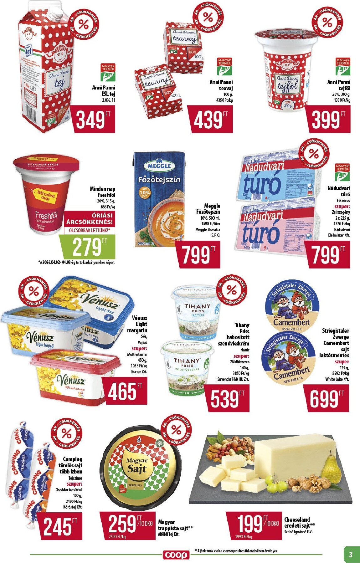 coop - A jövőbeli Coop - Alföld akciós újság csütörtöktől 2026.04.23.-tól szerdától 2026.04.29.-ig érvényes. - page: 3