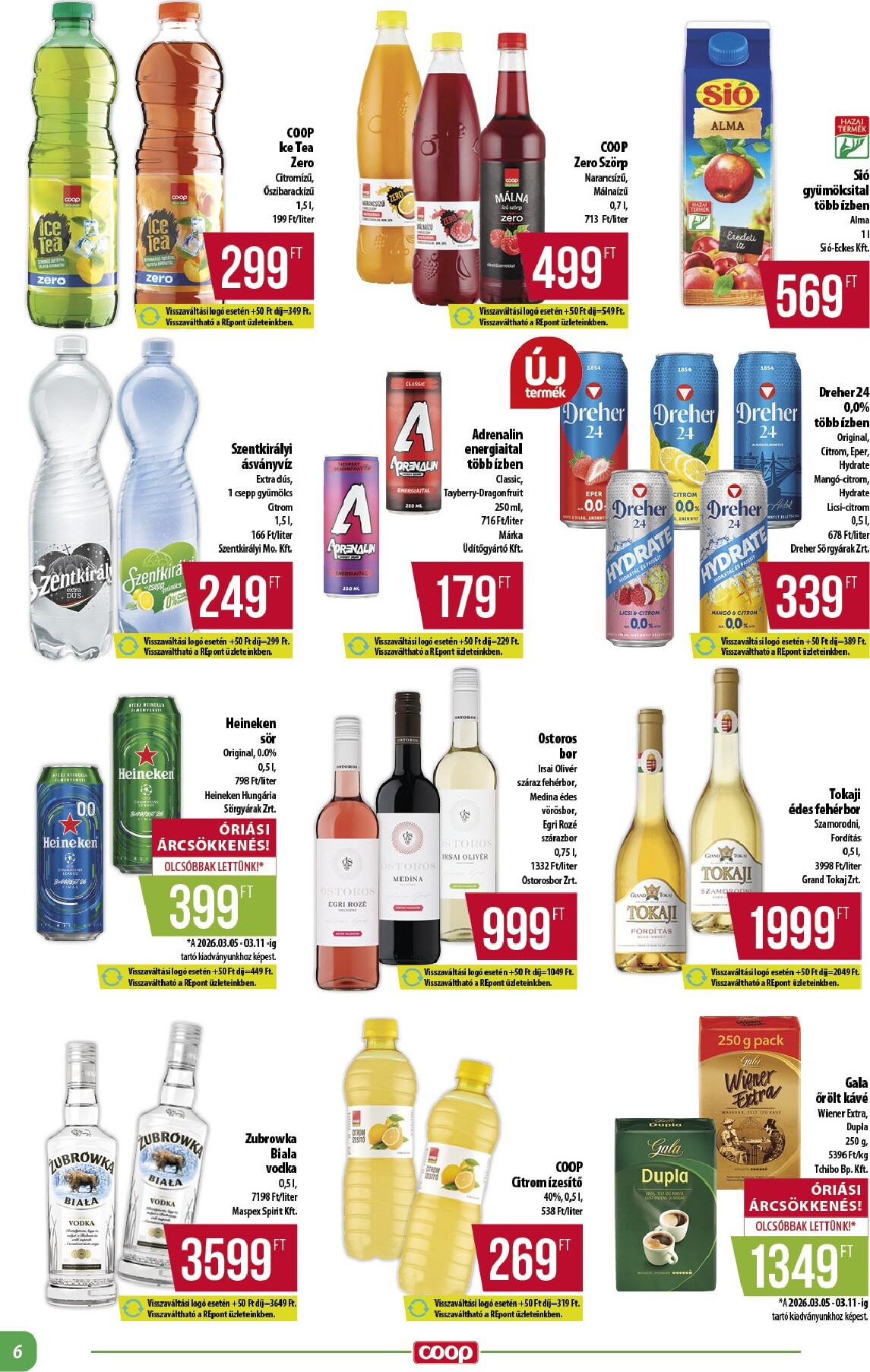 coop - A jövőbeli Coop - Alföld akciós újság csütörtöktől 2026.04.23.-tól szerdától 2026.04.29.-ig érvényes. - page: 6