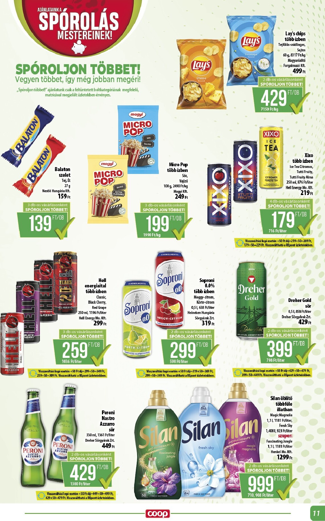 coop - A jövőbeli Coop - Alföld akciós újság csütörtöktől 2026.04.23.-tól szerdától 2026.04.29.-ig érvényes. - page: 11