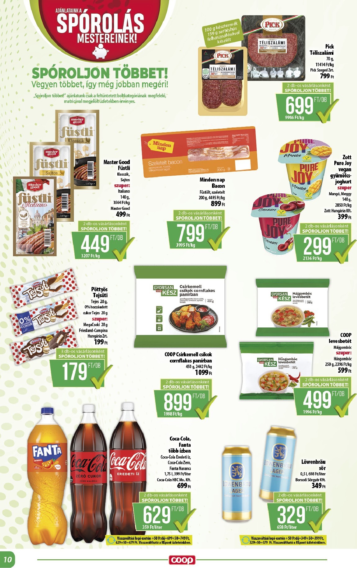 coop - A jövőbeli Coop - Alföld akciós újság csütörtöktől 2026.04.23.-tól szerdától 2026.04.29.-ig érvényes. - page: 10