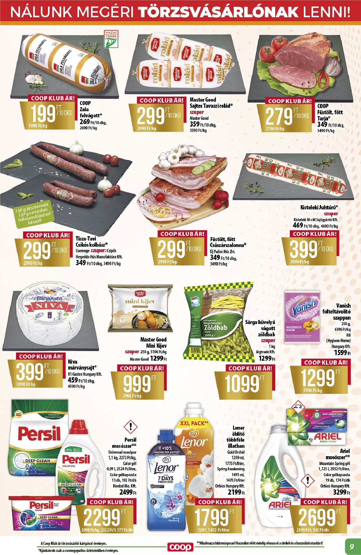 coop - A jövőbeli Coop - Alföld akciós újság csütörtöktől 2026.04.23.-tól szerdától 2026.04.29.-ig érvényes. - page: 9