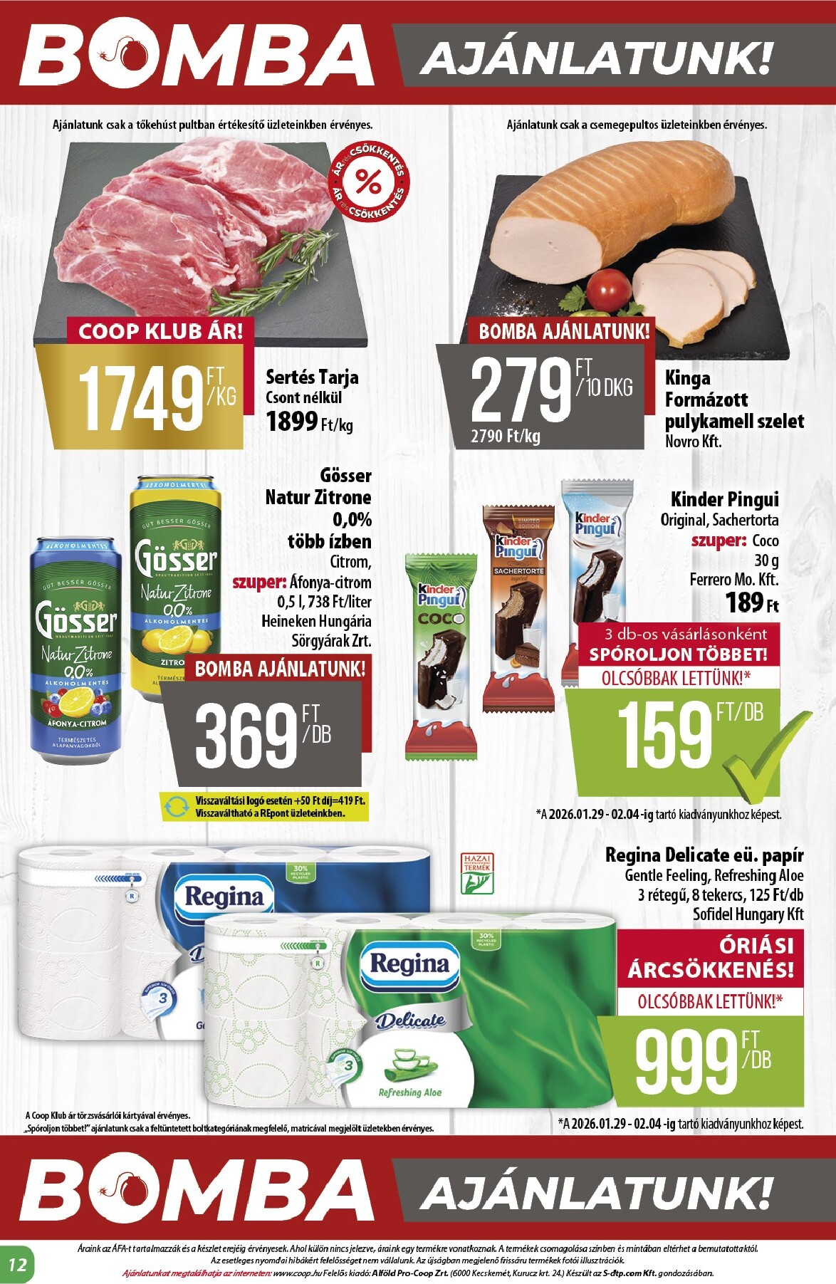 coop - A jövőbeli Coop - Alföld akciós újság csütörtöktől 2026.04.23.-tól szerdától 2026.04.29.-ig érvényes. - page: 12