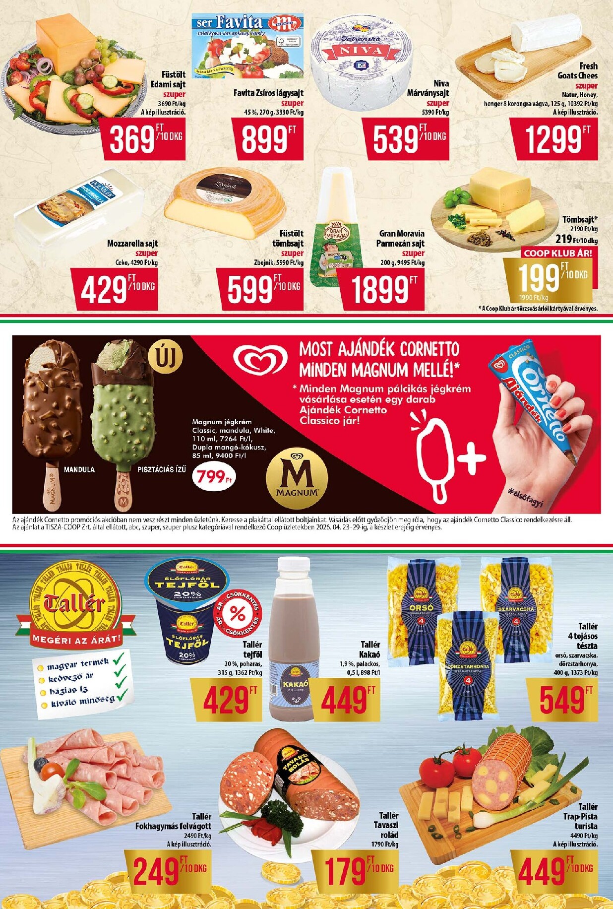 coop - A jövőbeli Coop - Tisza - Abc-Szuper akciós újság csütörtöktől 2026.04.23.-tól szerdától 2026.04.29.-ig érvényes. - page: 3