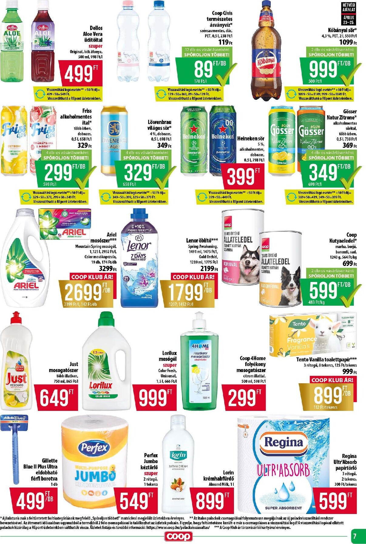 coop - A jövőbeli Coop - Tisza - Abc-Szuper akciós újság csütörtöktől 2026.04.23.-tól szerdától 2026.04.29.-ig érvényes. - page: 7