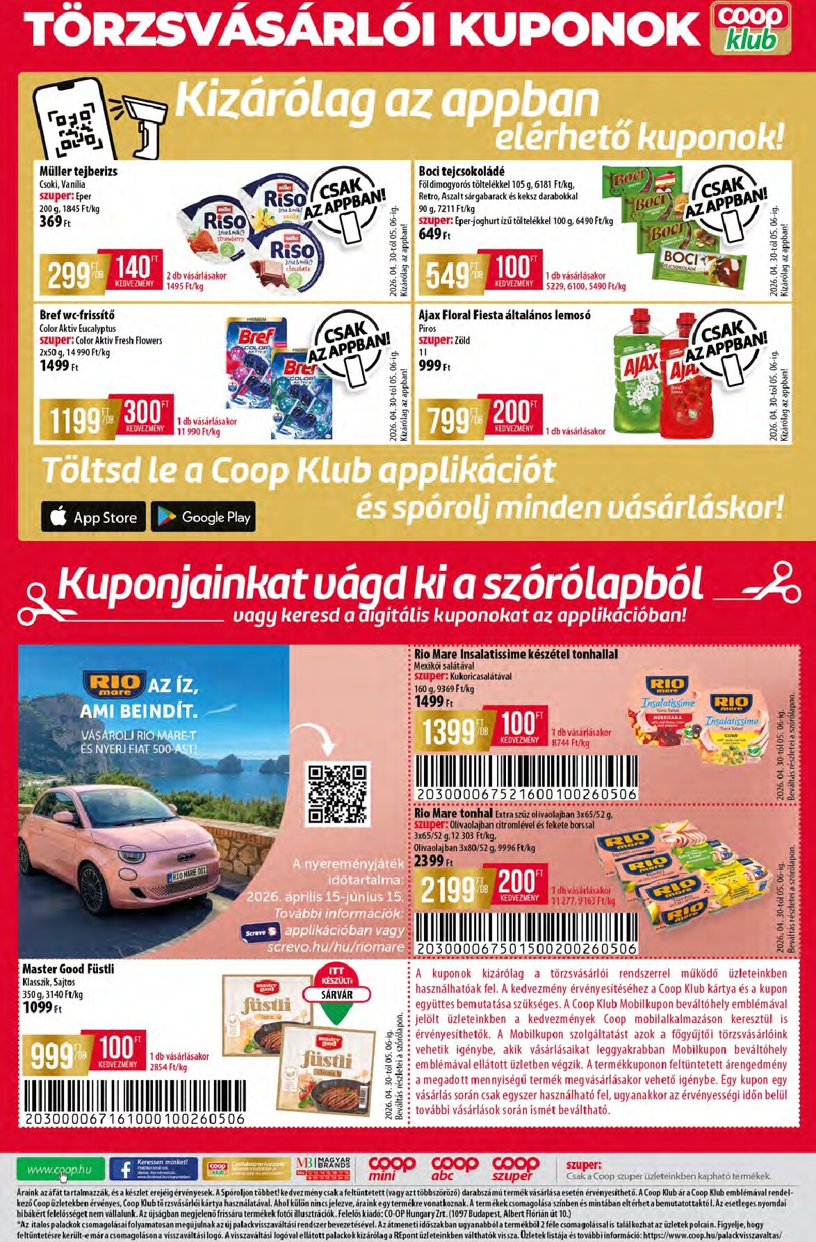 coop - A jövőbeli Coop - Abc-Szuper akciós újság csütörtöktől 2026.04.30.-tól szerdától 2026.05.06.-ig érvényes. - page: 12