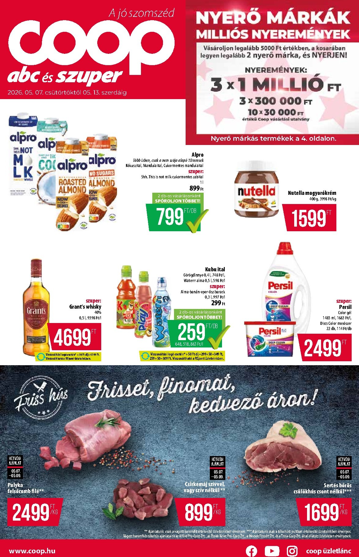coop - Aktuális Coop - Abc-Szuper szórólap érvényes csütörtöktől 2026.05.07.-től szerdától 2026.05.13.-ig - page: 1