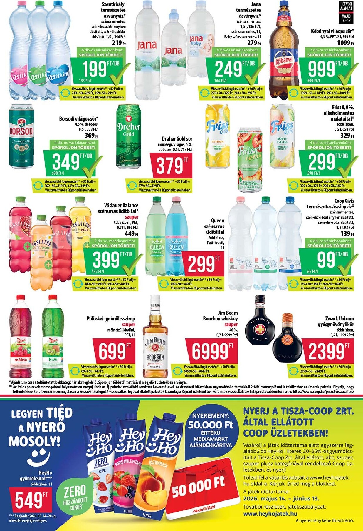 coop - A jövőbeli Coop - Tisza - Abc-Szuper akciós újság csütörtöktől 2026.05.14.-tól szerdától 2026.05.20.-ig érvényes. - page: 9