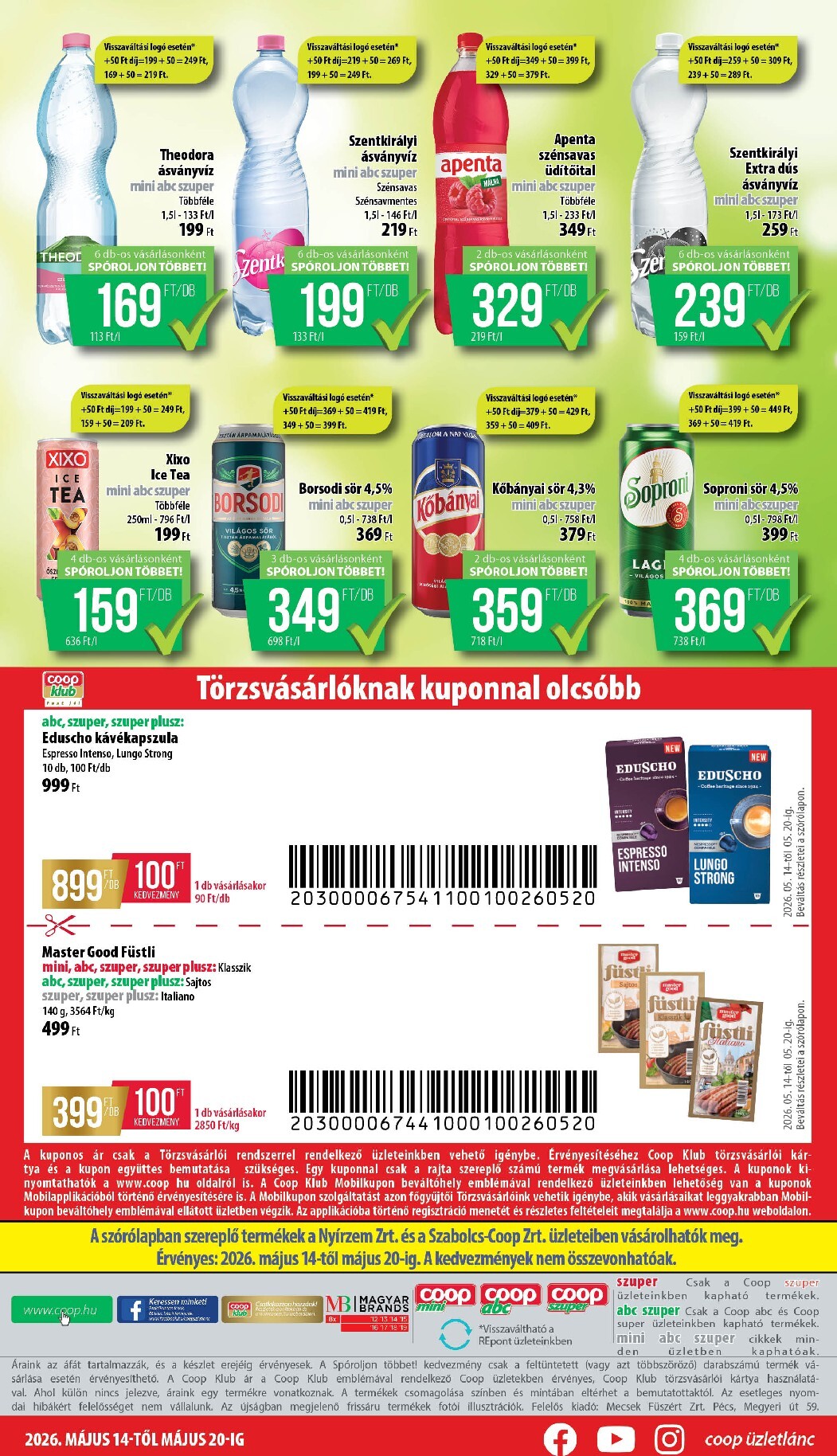 coop - A jövőbeli Coop - Nyírzem/Szabolcs Coop akciós újság csütörtöktől 2026.05.14.-tól szerdától 2026.05.20.-ig érvényes. - page: 8