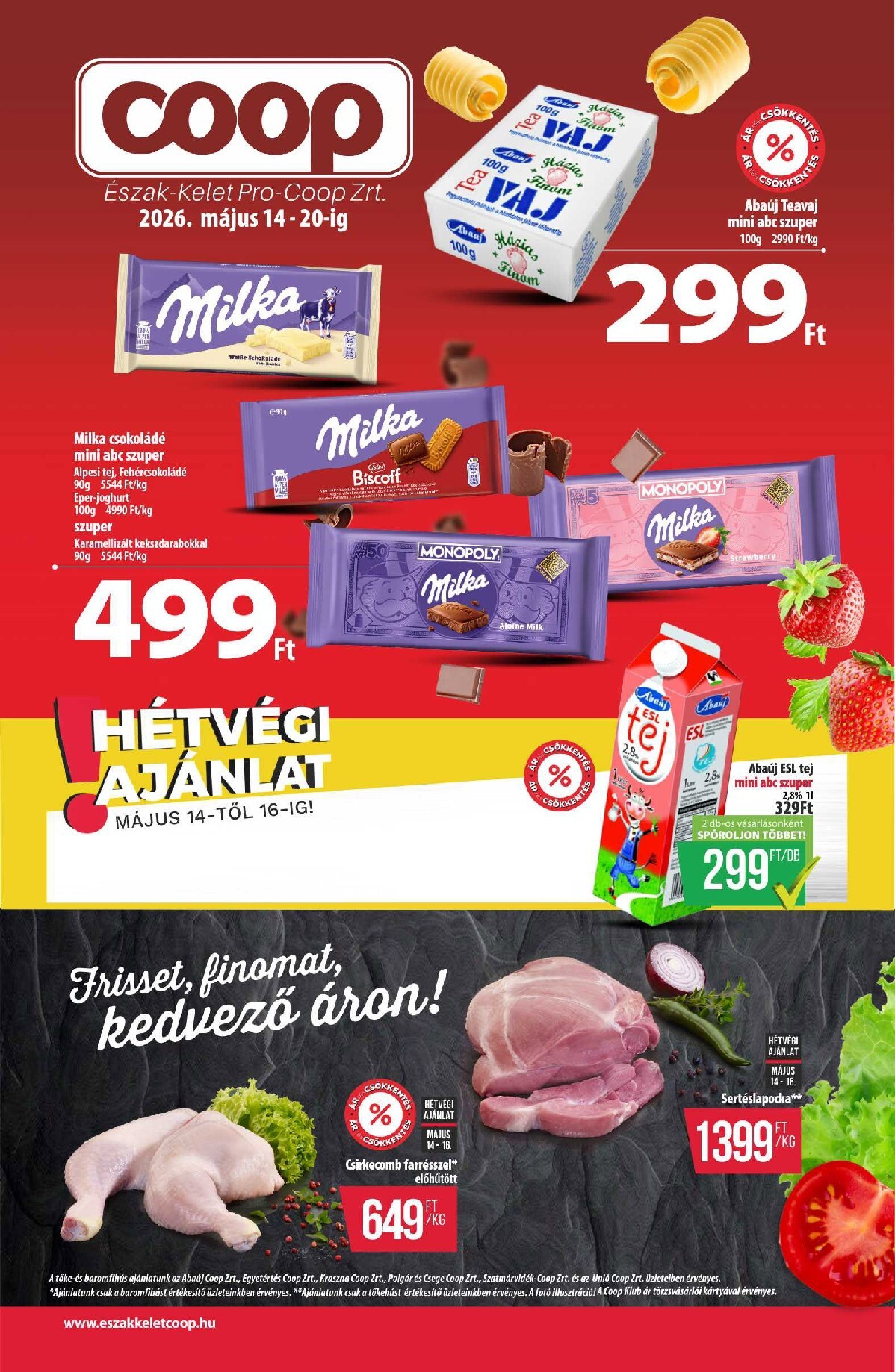 coop - Aktuális Coop - Észak-Kelet szórólap érvényes csütörtöktől 2026.05.14.-től szerdától 2026.05.20.-ig