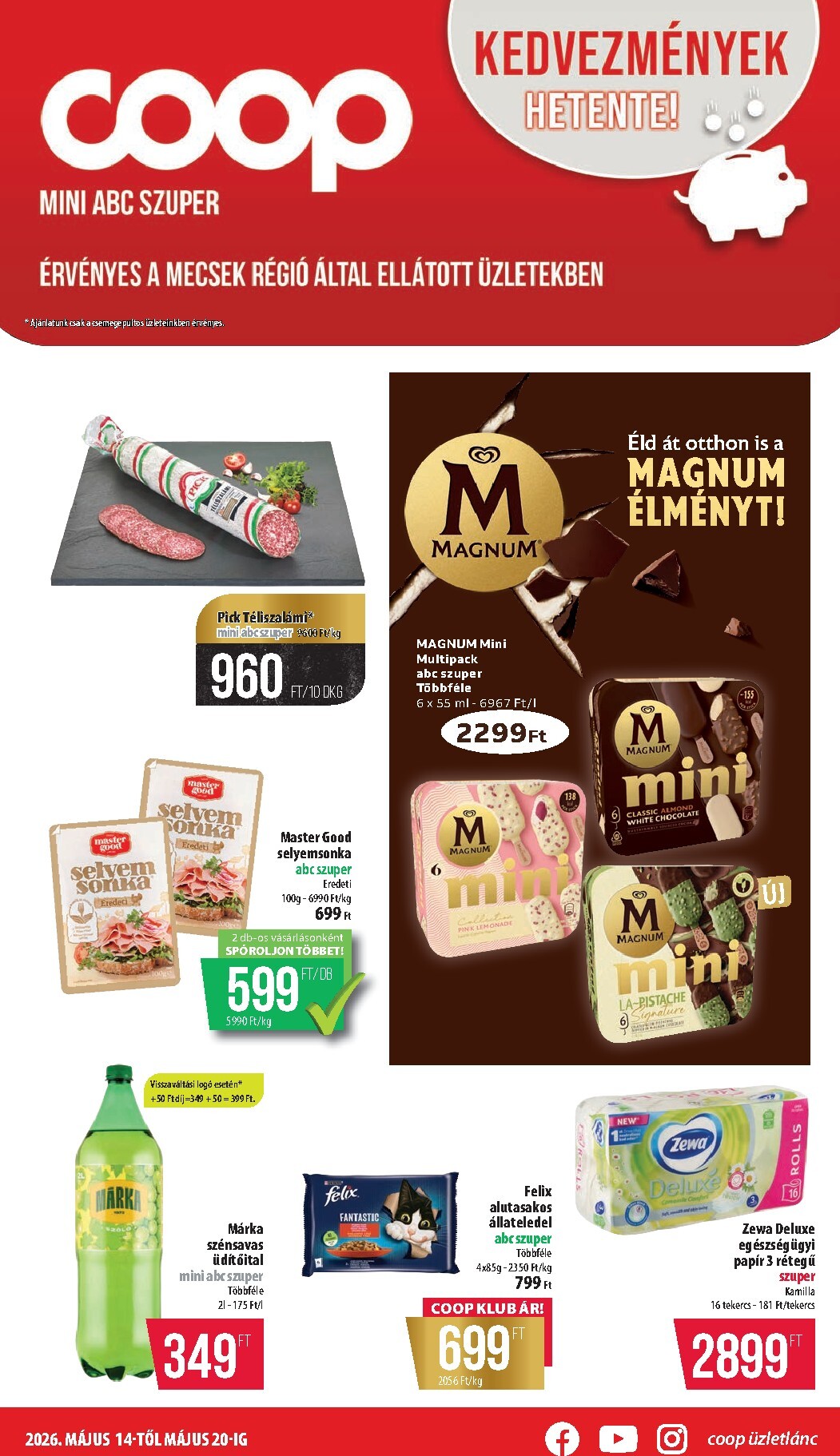 coop - Aktuális Coop - Mecsek szórólap érvényes csütörtöktől 2026.05.14.-től szerdától 2026.05.20.-ig