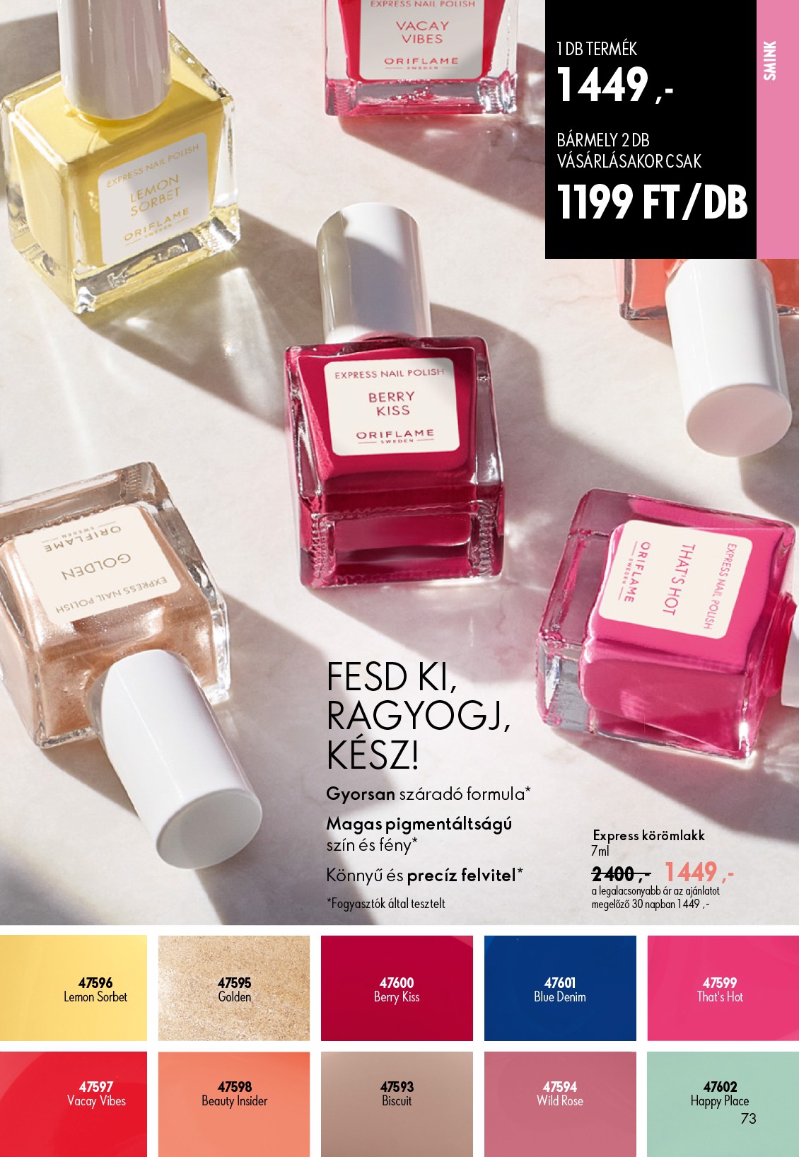oriflame - Aktuális Oriflame szórólap érvényes szerdától 2026.06.17.-től keddtől 2026.07.07.-ig - page: 73