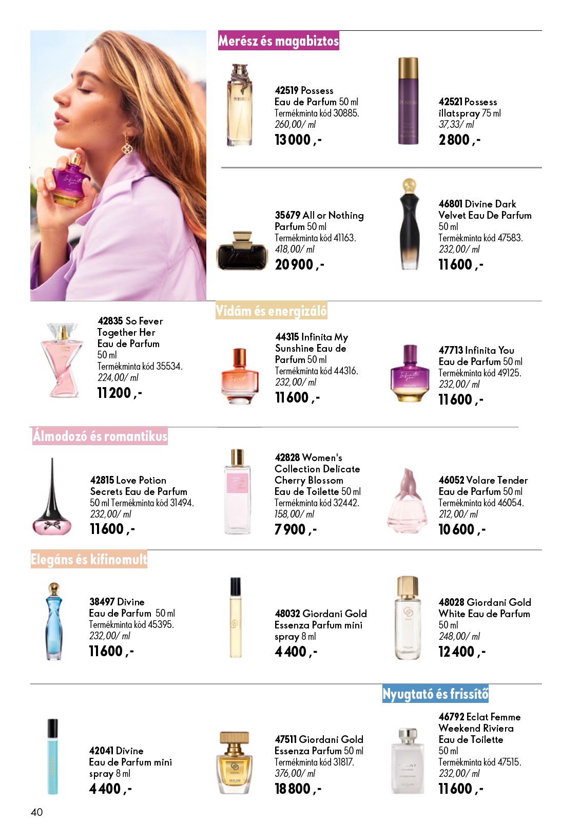 oriflame - Aktuális Oriflame szórólap érvényes szerdától 2026.06.17.-től keddtől 2026.07.07.-ig - page: 40