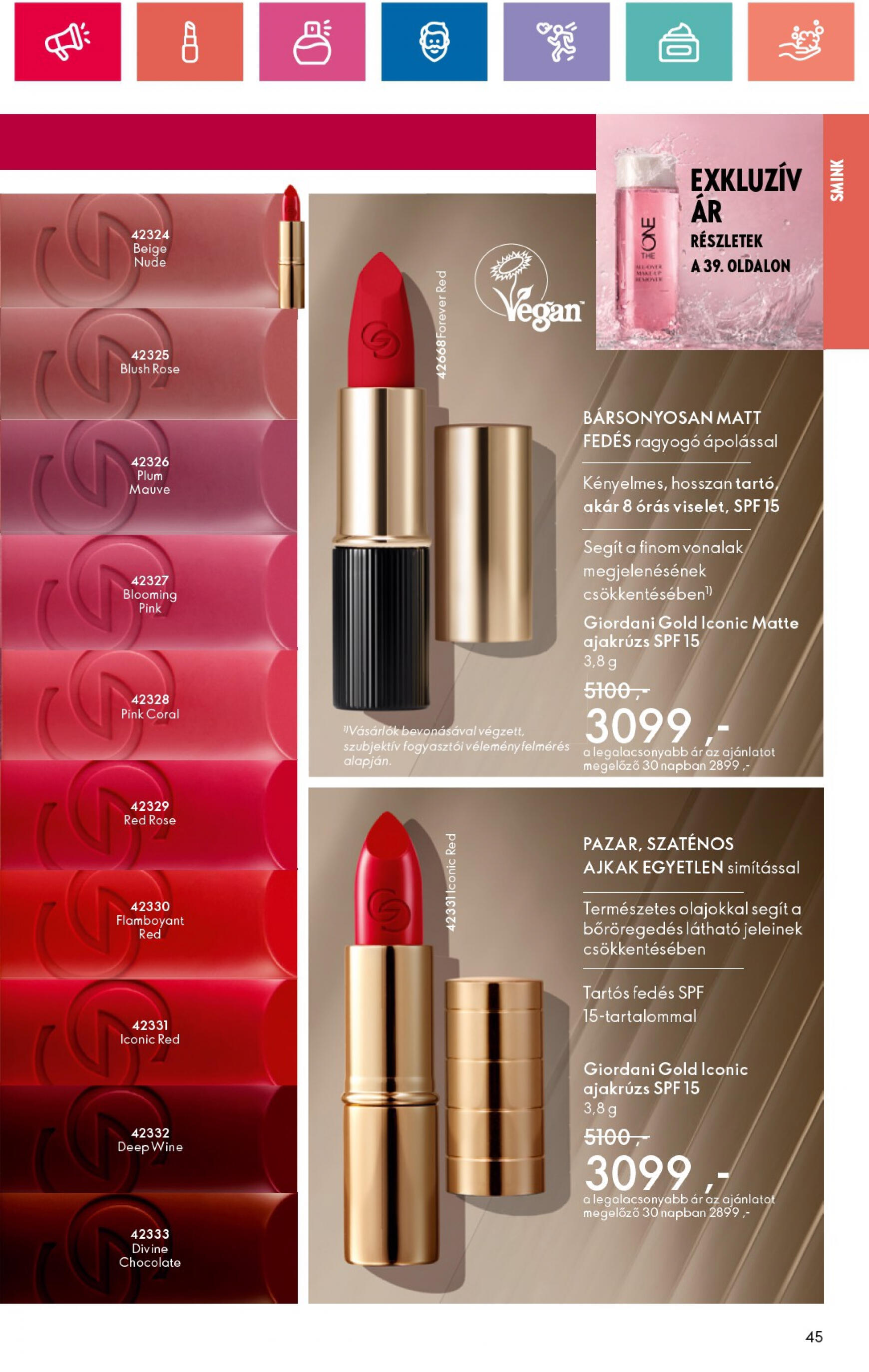 oriflame - Aktuális újság Oriflame 07.09. - 07.29. - page: 45