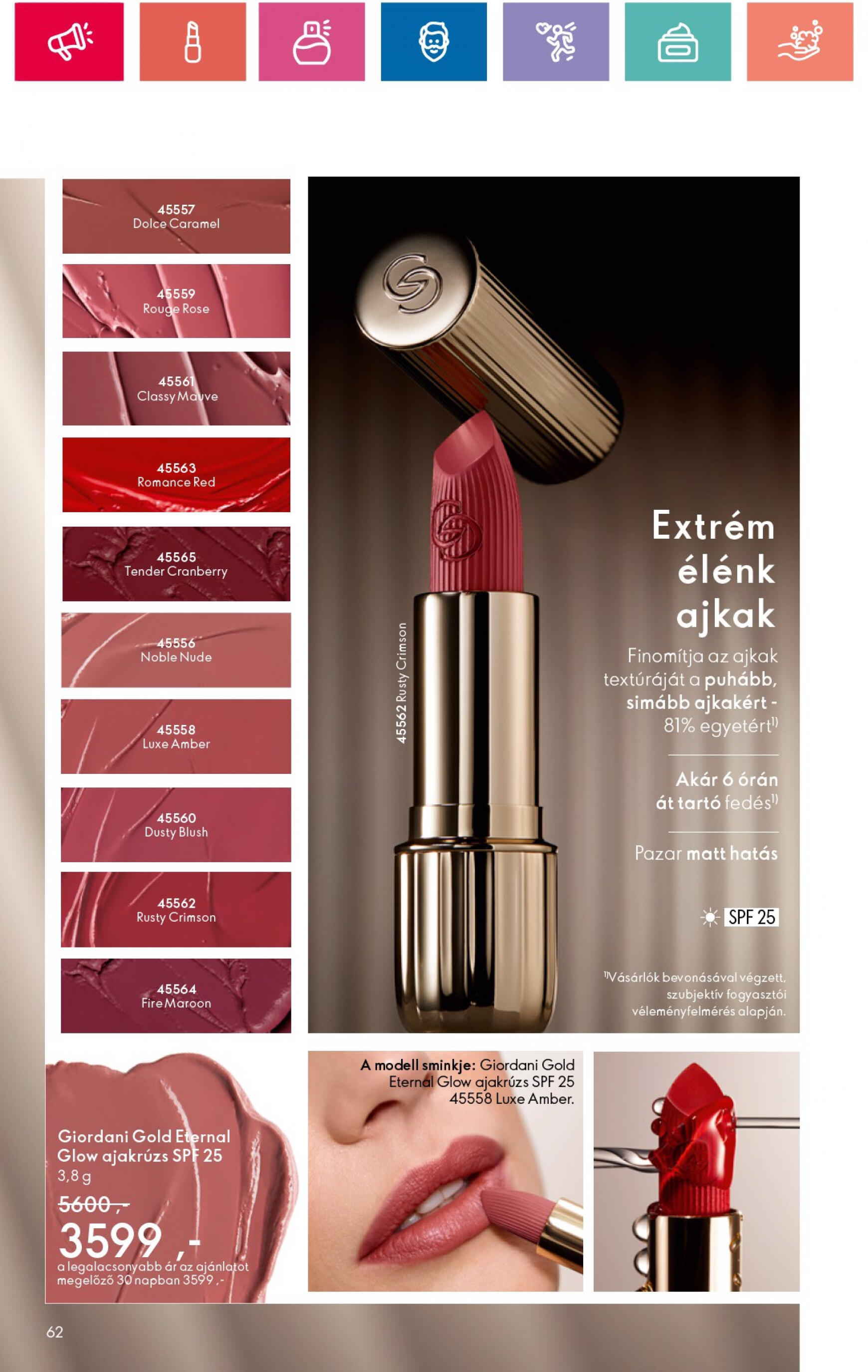 oriflame - Aktuális újság Oriflame 07.30. - 08.19. - page: 62